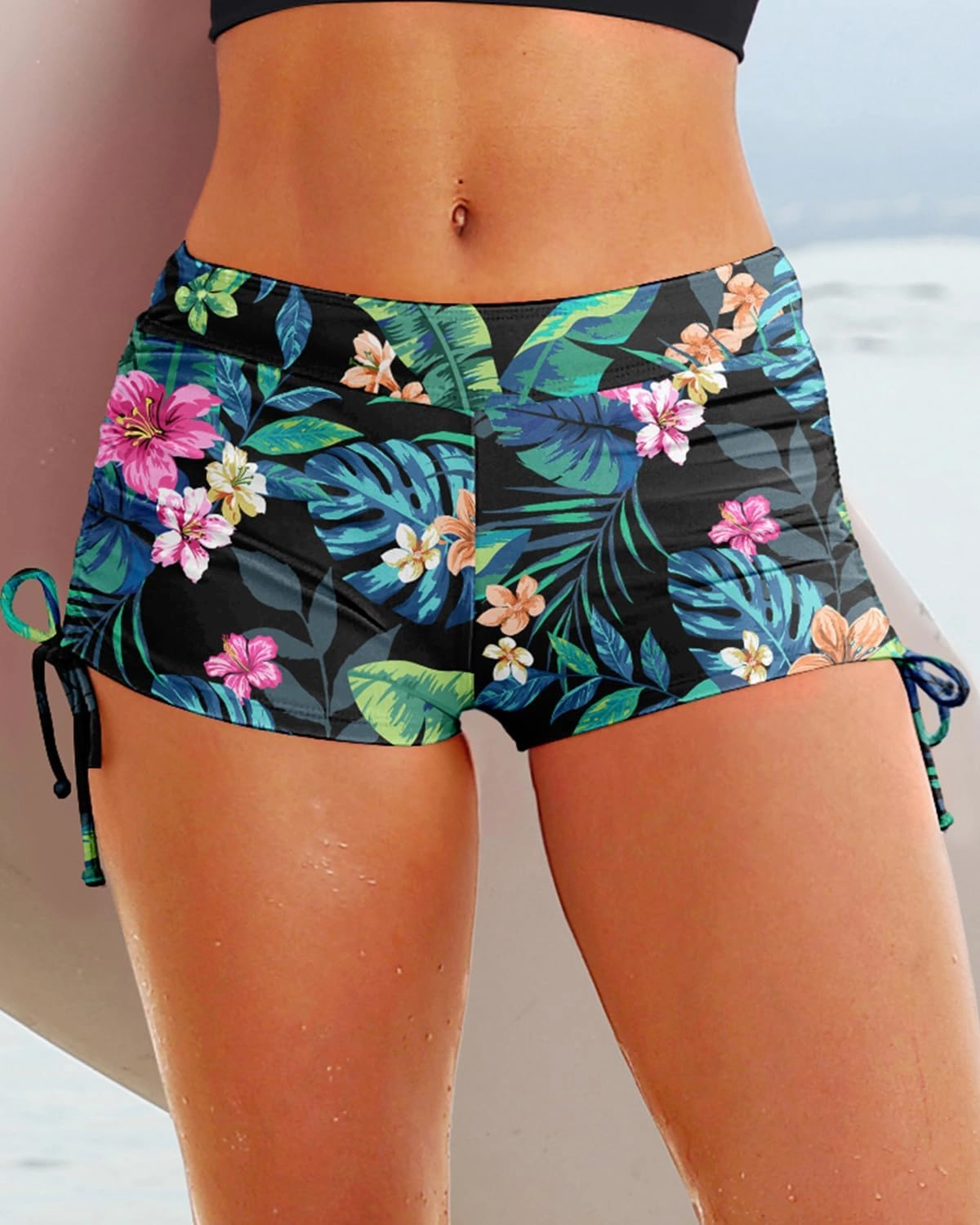 Holipick Women Swim Shorts Tummy Control Swim Bottoms Boyleg Swimsuits Shorts Bathing Suit Bikini Bottoms