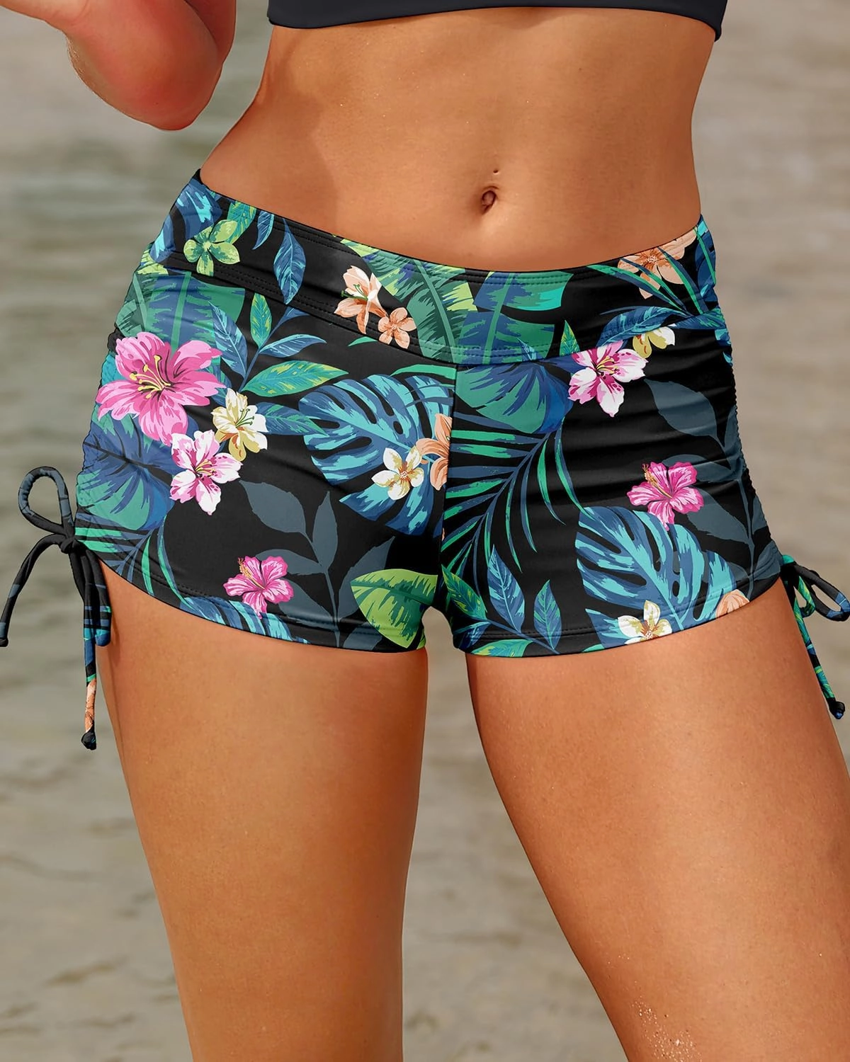 Holipick Women Swim Shorts Tummy Control Swim Bottoms Boyleg Swimsuits Shorts Bathing Suit Bikini Bottoms