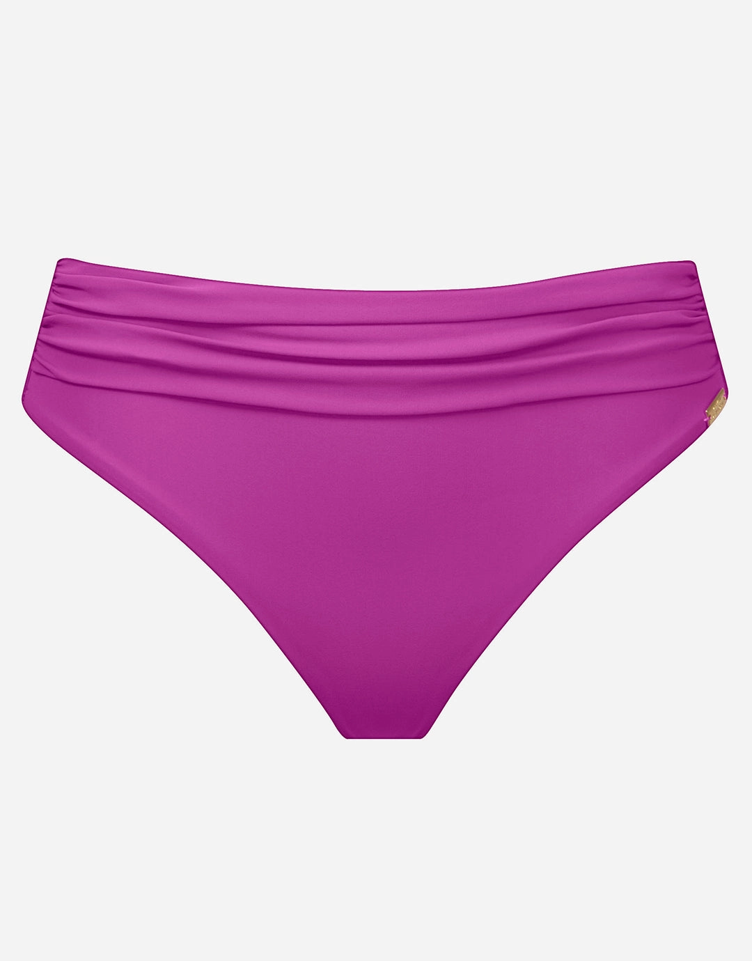 Honesty Gathered Band Bikini Pant - Violet