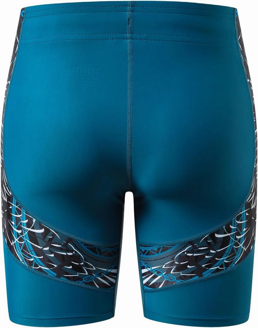 HUGE SPORTS Men's Rash Guard Swim Shorts Compression Swimming Jammer Cool Dry Active Swimsuit Workout Shorts Sports Tights