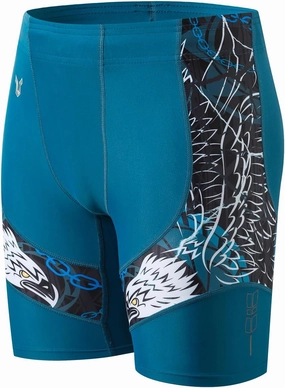 HUGE SPORTS Men's Rash Guard Swim Shorts Compression Swimming Jammer Cool Dry Active Swimsuit Workout Shorts Sports Tights