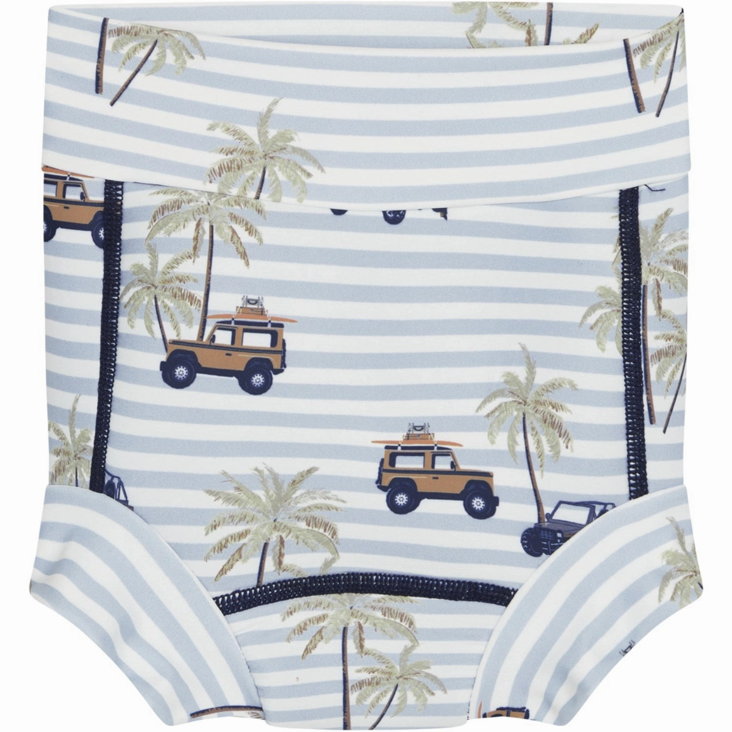 Hust & Claire White Harumi Swim Trunks