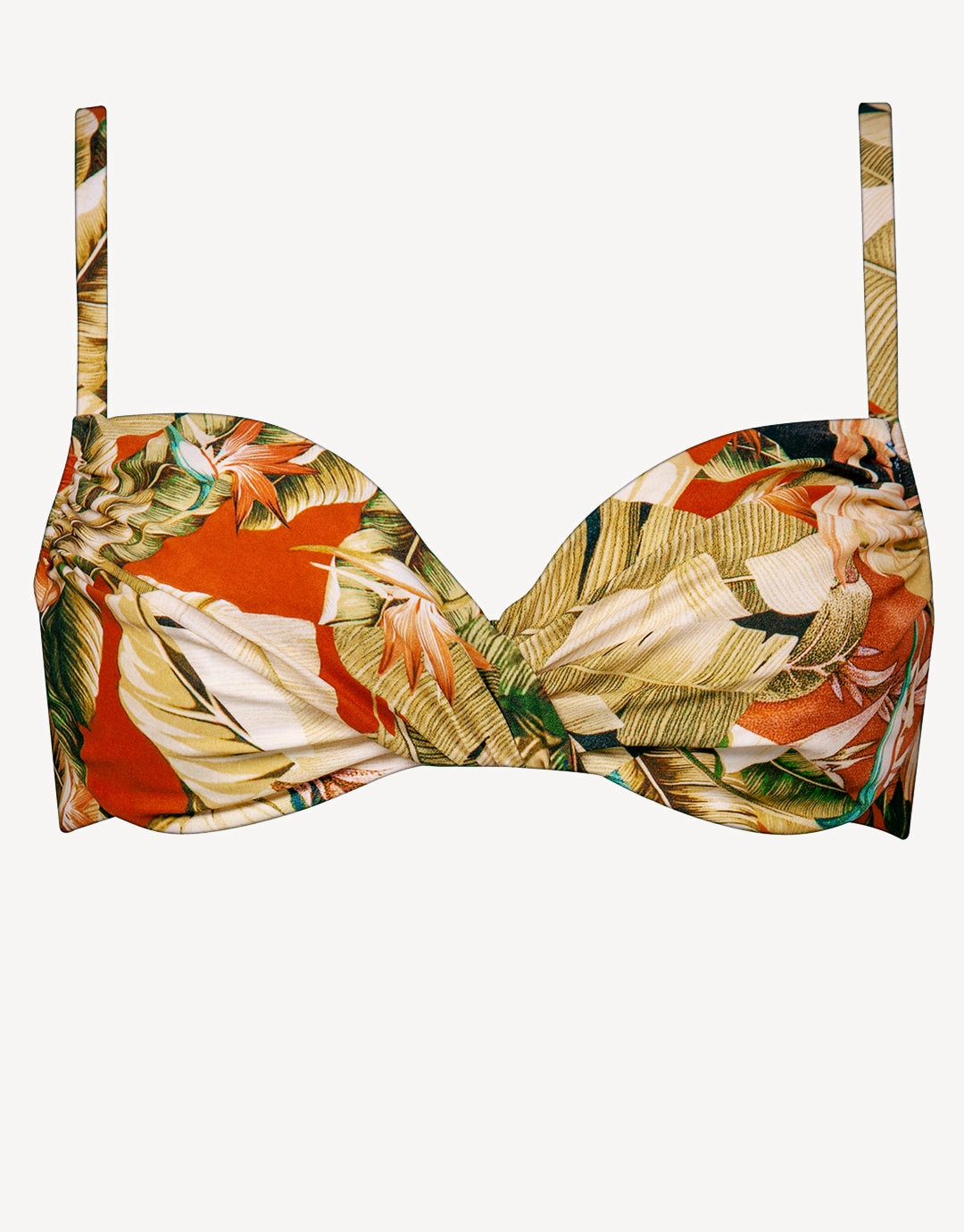 Hypnotic Underwired Bikini Top - Sepia Leaves
