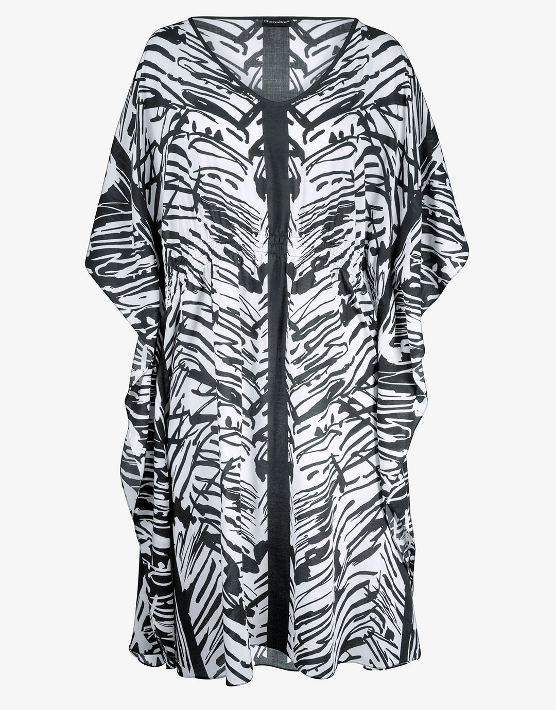 Ink Art Kaftan - Black and White