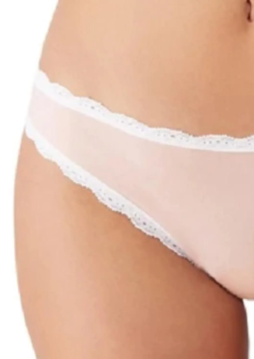 Inspired Eyelet Bikini Bottom In Rose Smoke