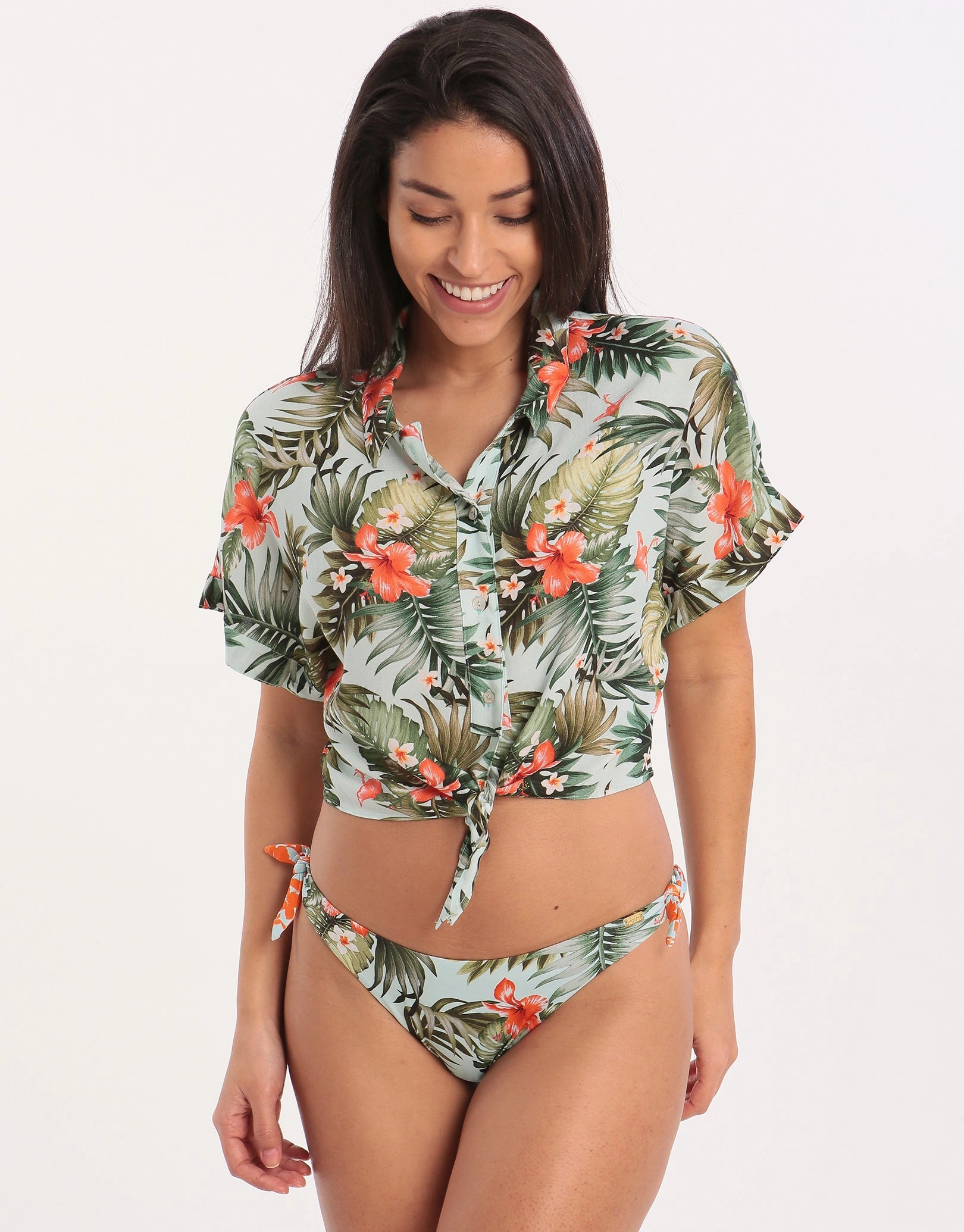 Iquitosvoil Kaimi Cropped Shirt - Sky