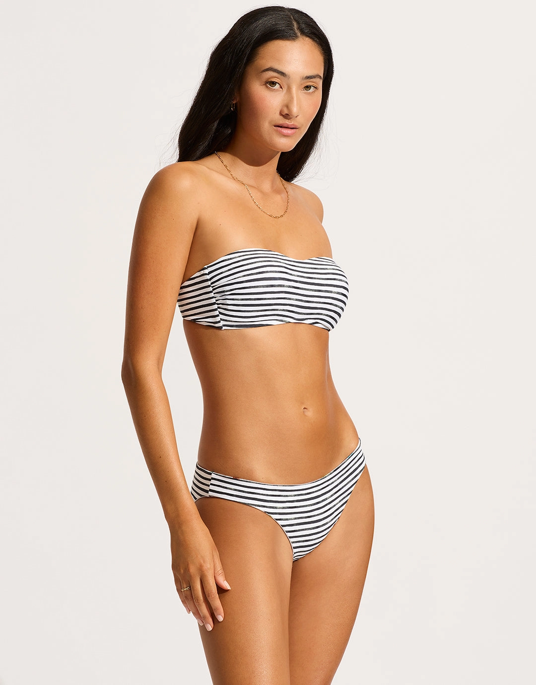 Isla Palm Reversible Hipster Bikini Pant - White