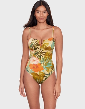 Island Tropical V Wire Swimsuit - Print