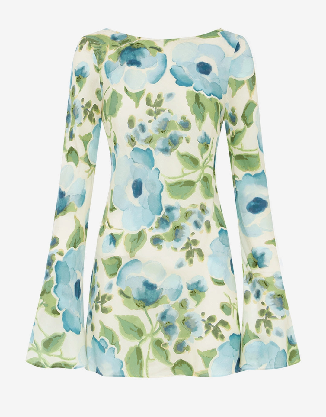 Isles Memento Long Sleeve Mini Dress - Watercolour