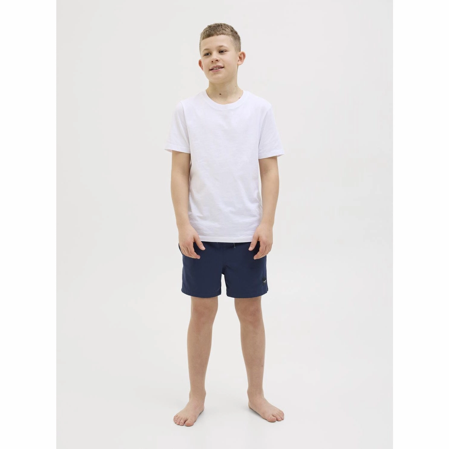 Jack & Jones Junior Navy Blazer Jpstmaui Jjswim Db Wb Neon Akm Jnr