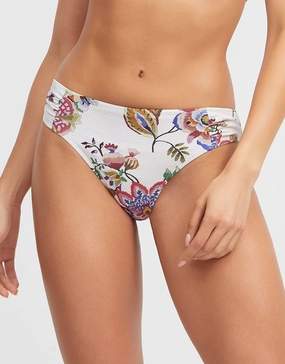 Jasmine Bikini Pant - White Floral