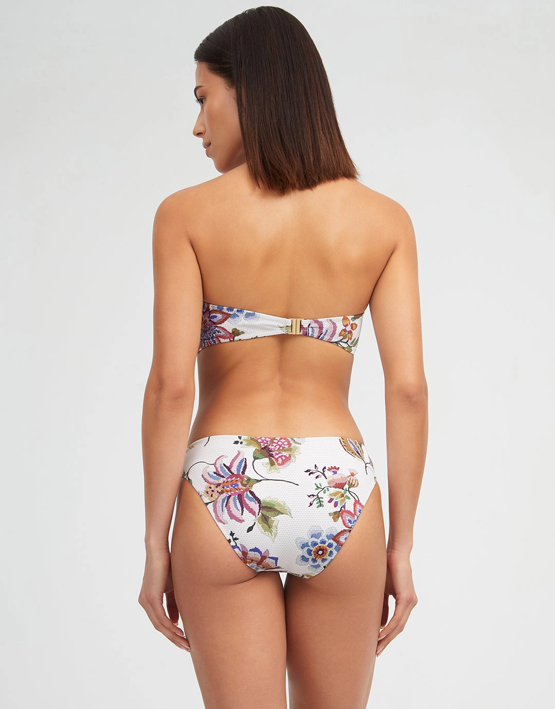 Jasmine Bikini Pant - White Floral