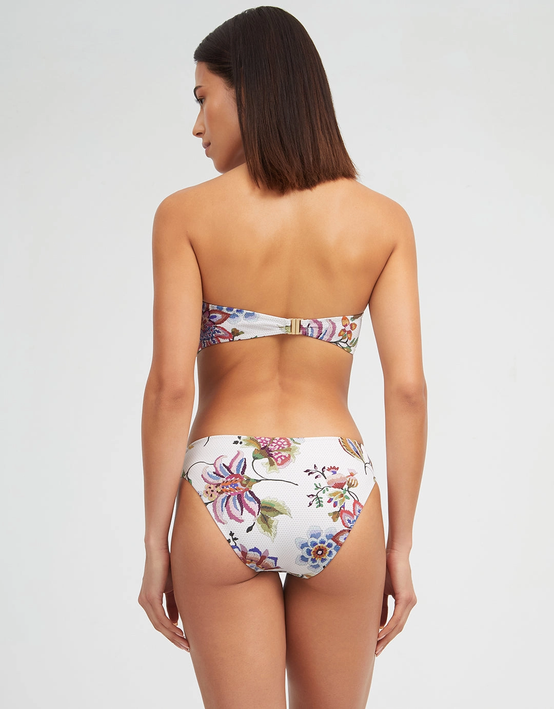 Jasmine Bikini Pant - White Floral