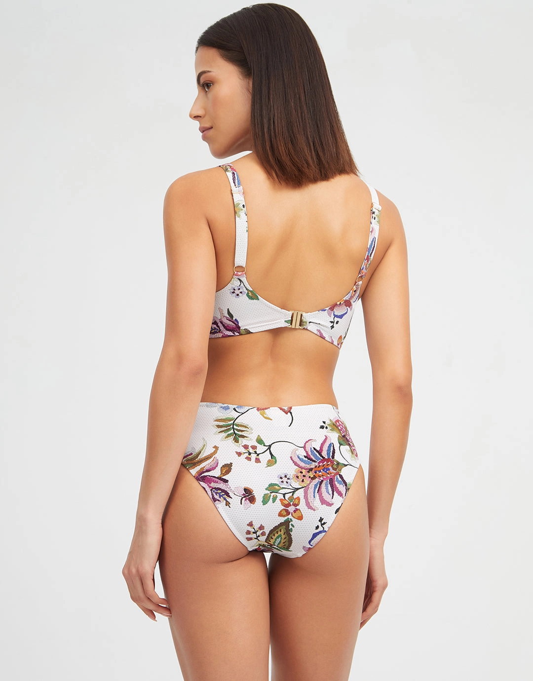 Jasmine Maxi Bikini Pant - White Floral