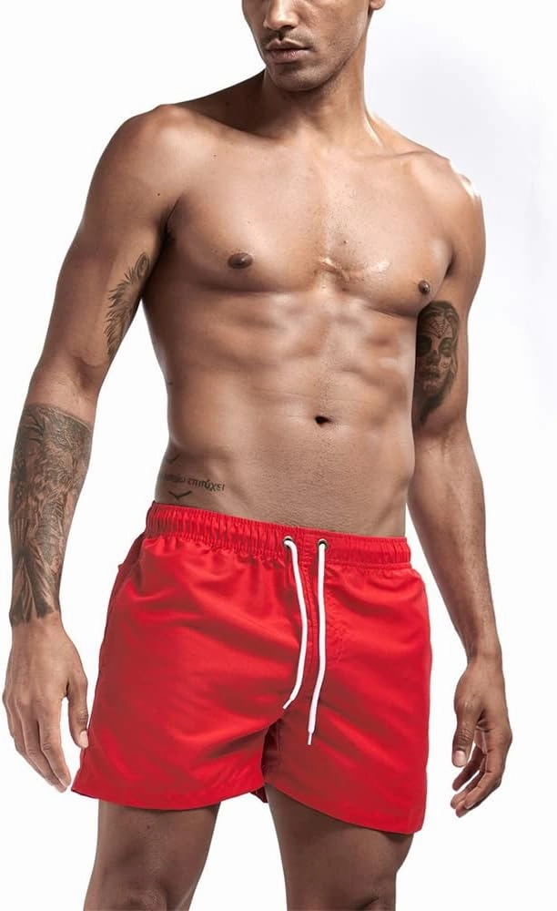 JIHUILAI Mens Swim Trunks Quick Dry Swim Shorts with Mesh Lining Beach Shorts Bathing Suits