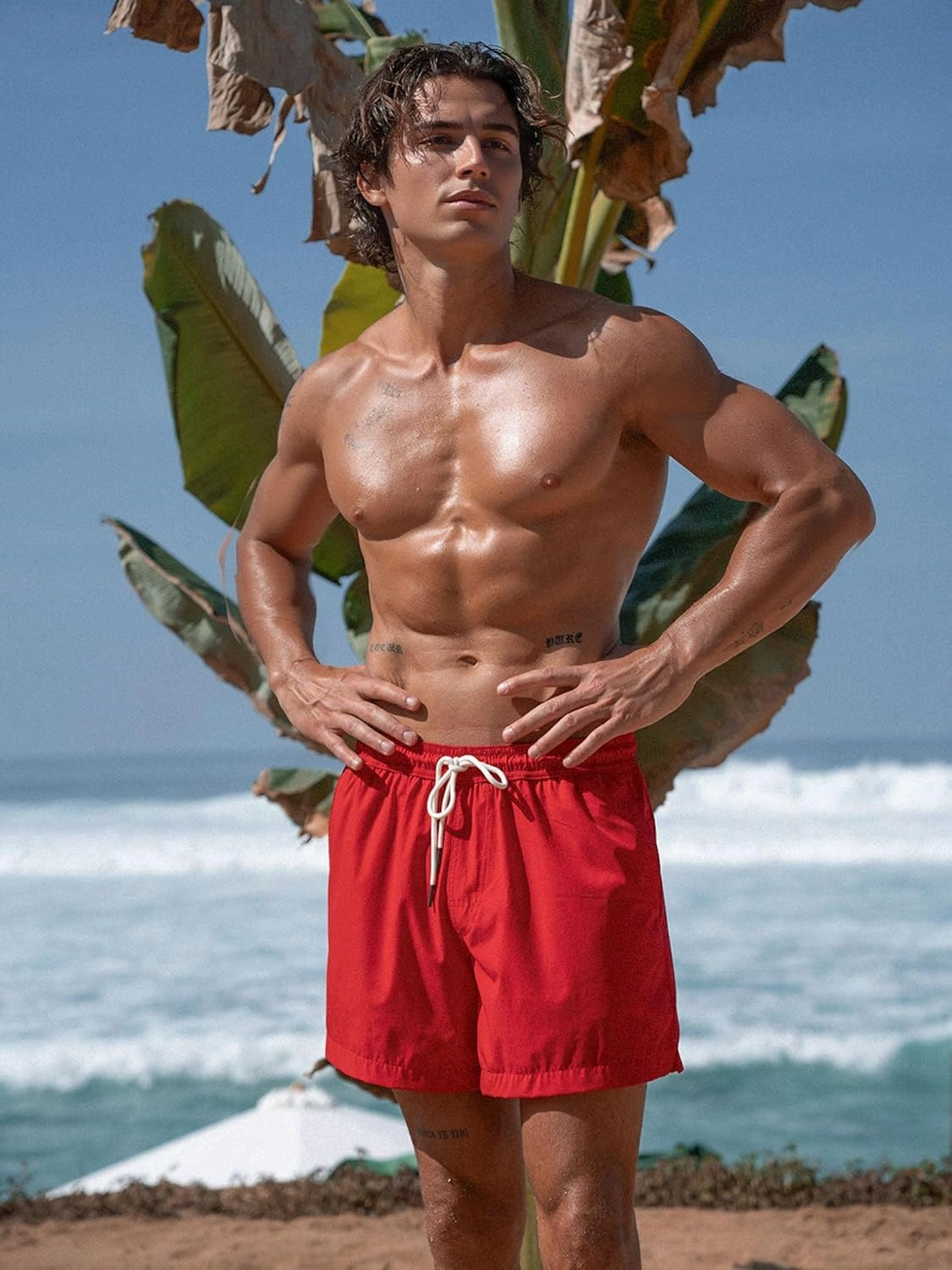 JIHUILAI Mens Swim Trunks Quick Dry Swim Shorts with Mesh Lining Beach Shorts Bathing Suits