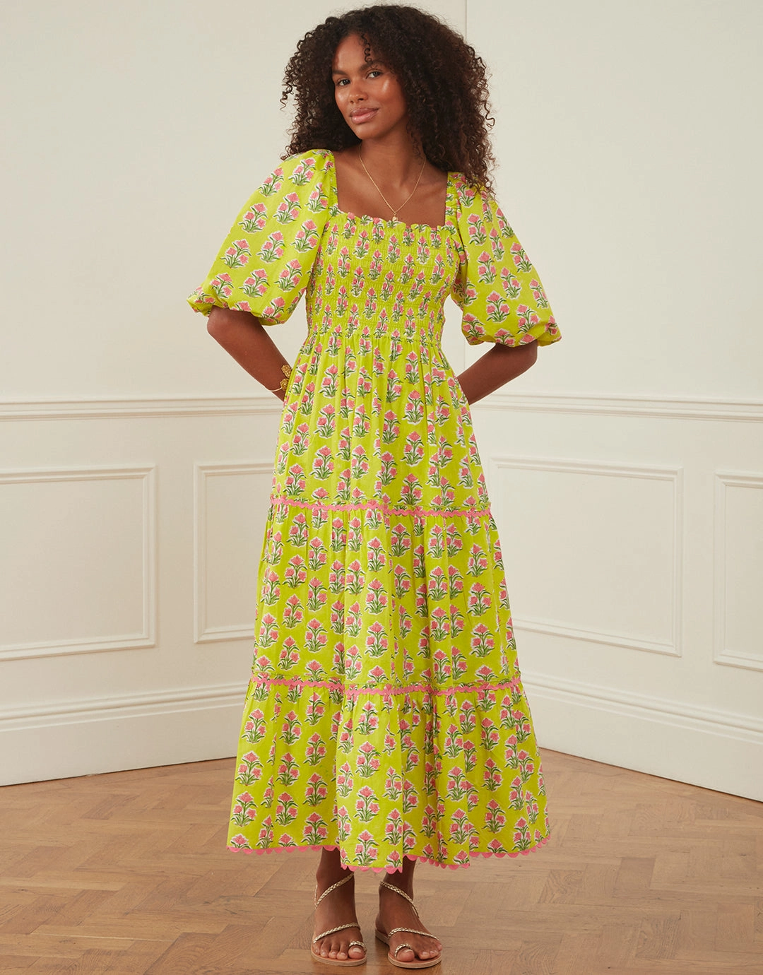 Jodhpur Dress - Lime Tulip