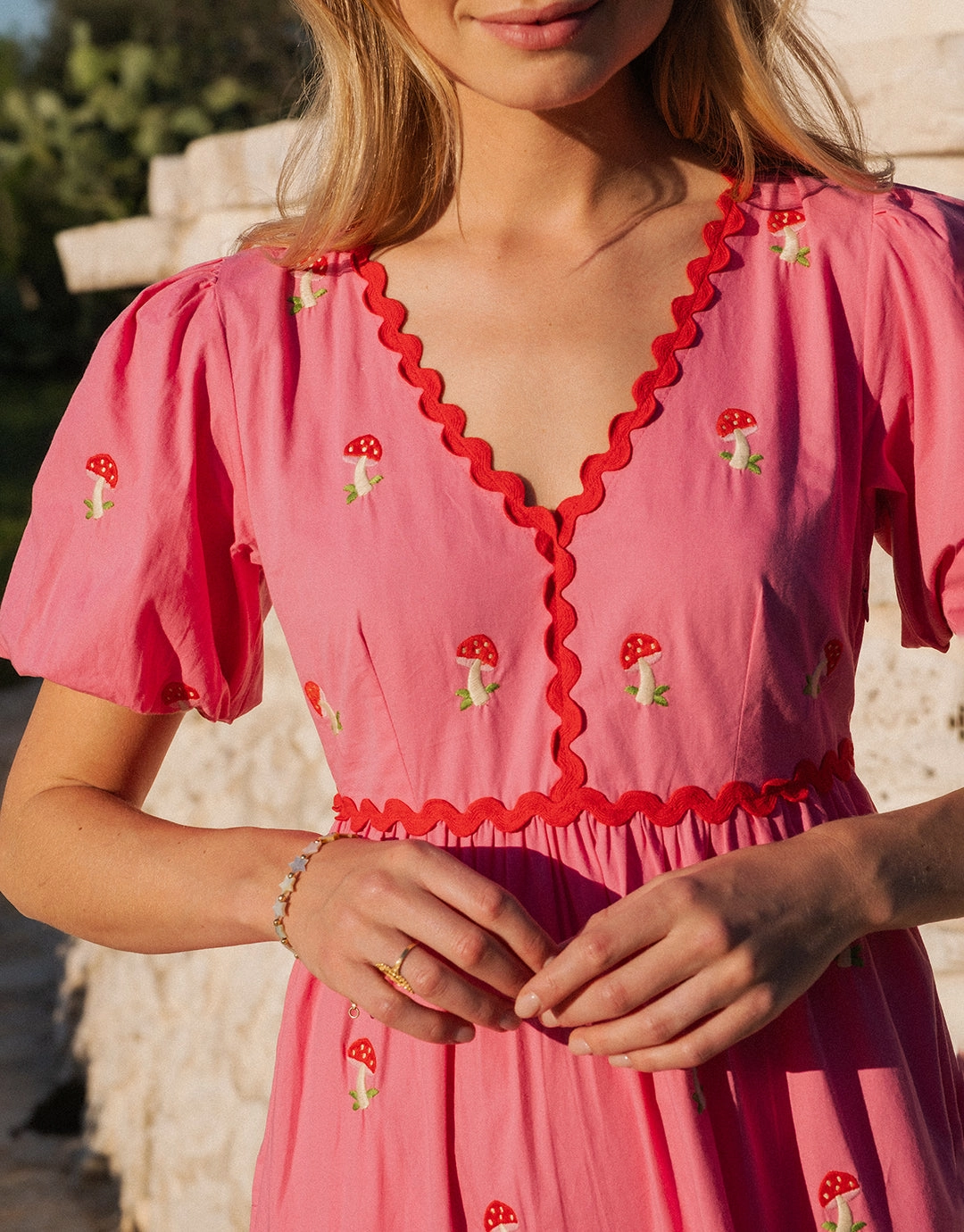 Jolie Dress - Bubblegum Mushroom