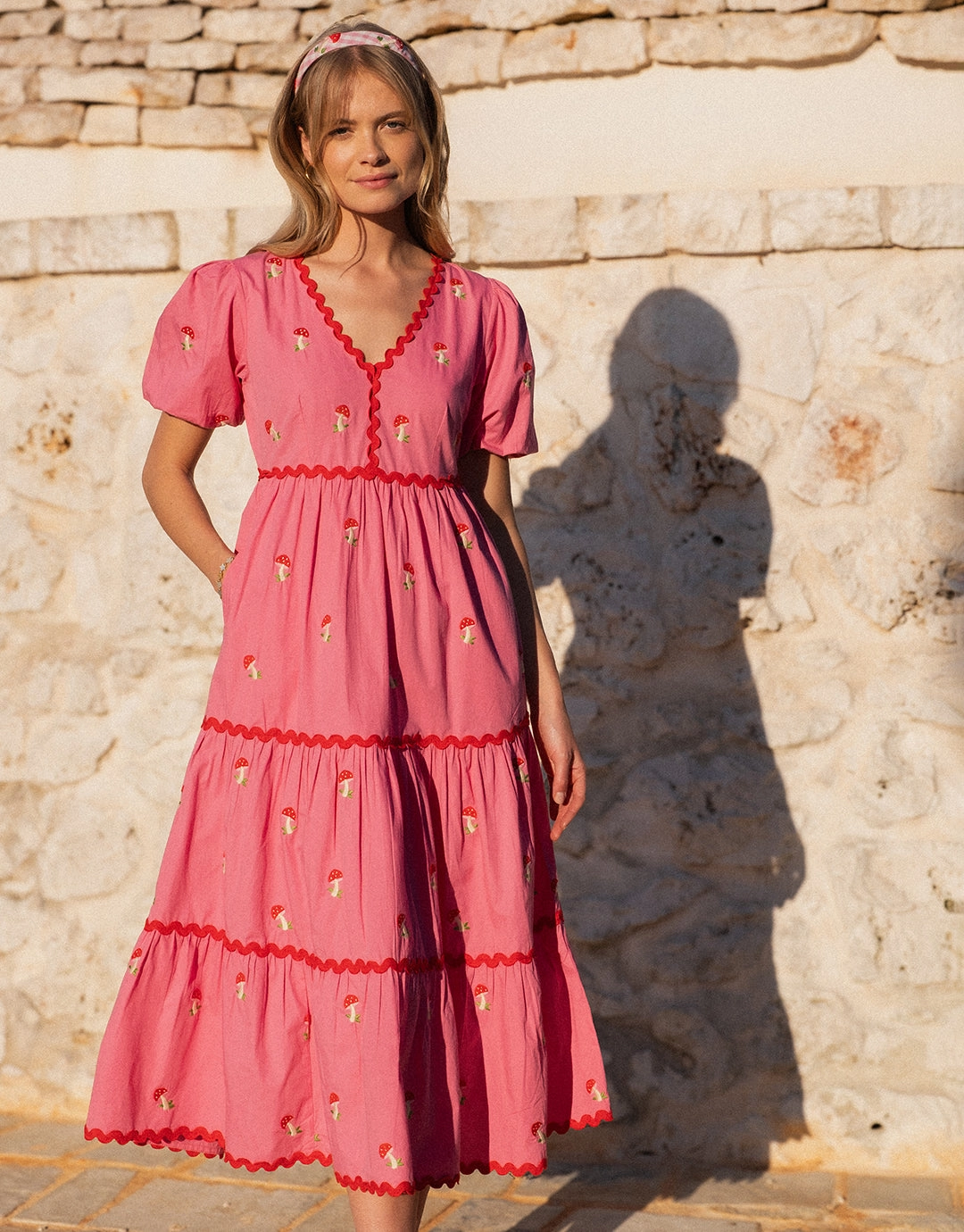 Jolie Dress - Bubblegum Mushroom