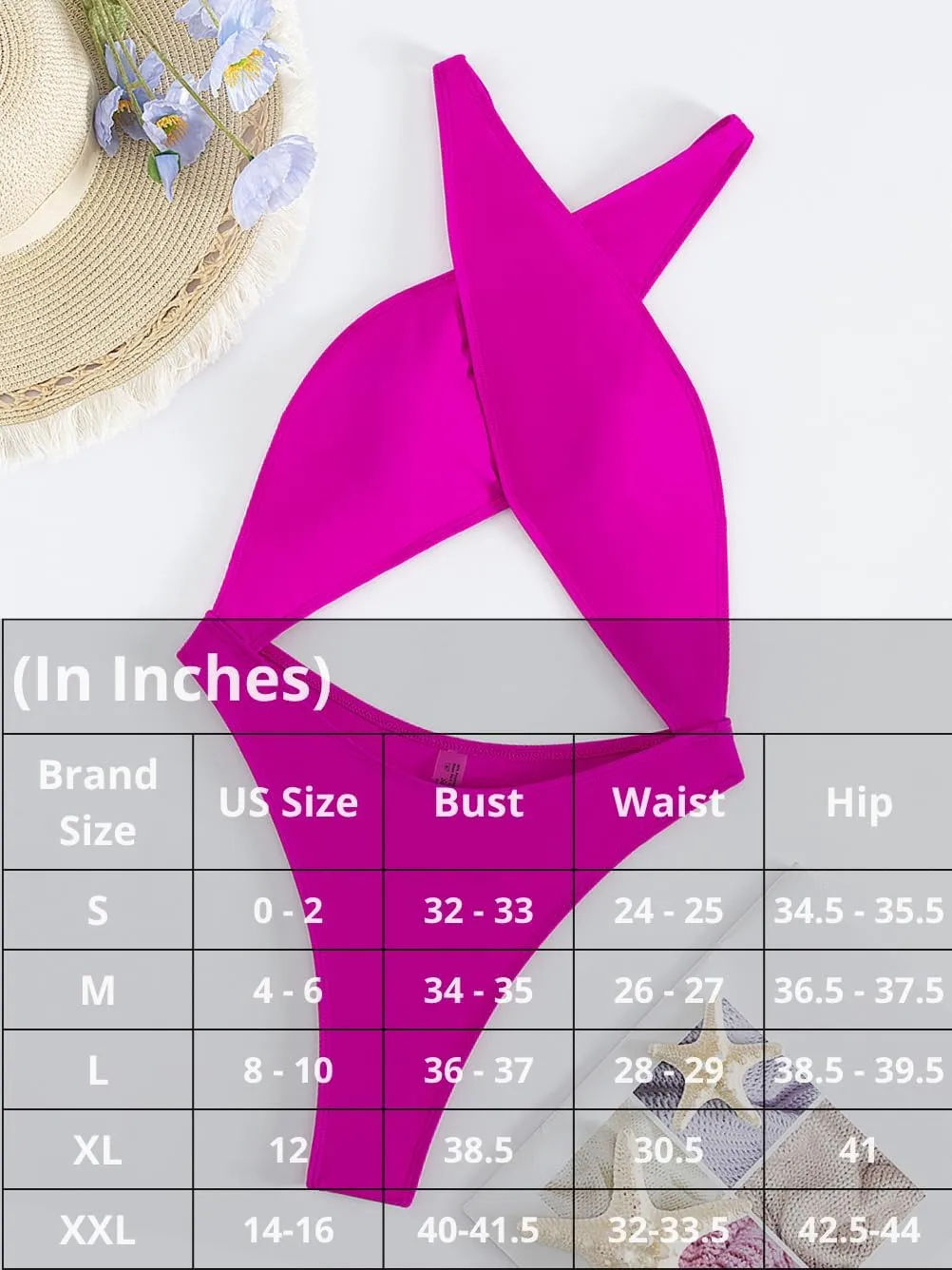 Kaei&Shi Sexy One Piece Swimsuit for Women,Cut Out Criss Cross Bathing Suit,Thong Monokini Swimsuits