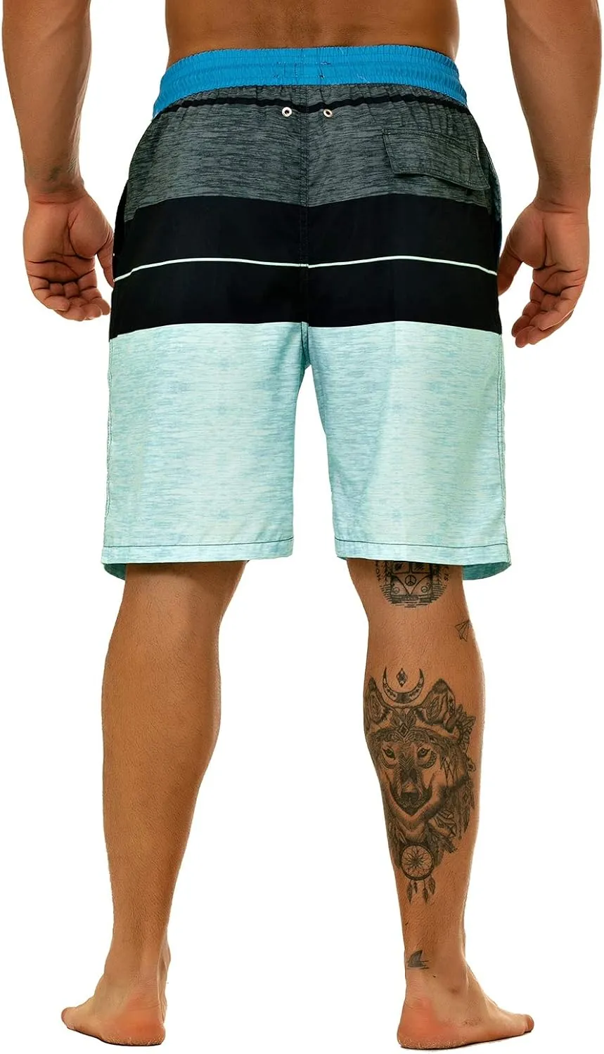 KAILUA SURF Big and Tall Mens Swim Trunks, 9" Mens Designer Bathing Suit Boardshorts