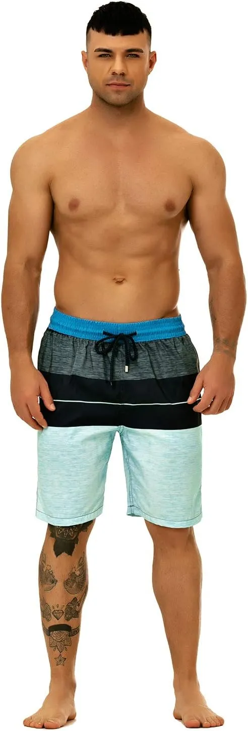 KAILUA SURF Big and Tall Mens Swim Trunks, 9" Mens Designer Bathing Suit Boardshorts
