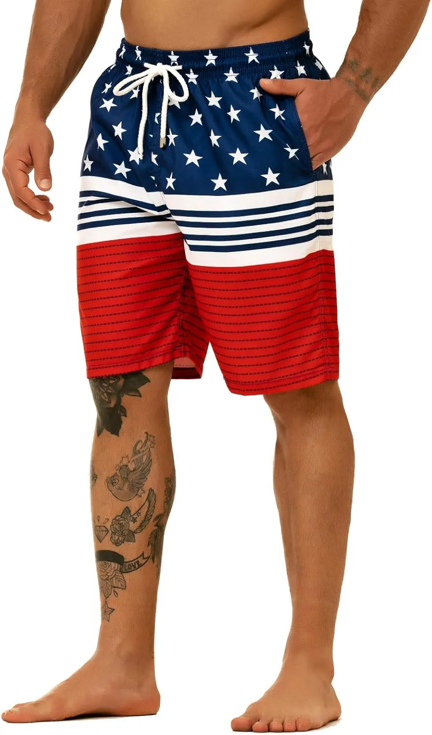 KAILUA SURF Big and Tall Mens Swim Trunks, 9" Mens Designer Bathing Suit Boardshorts