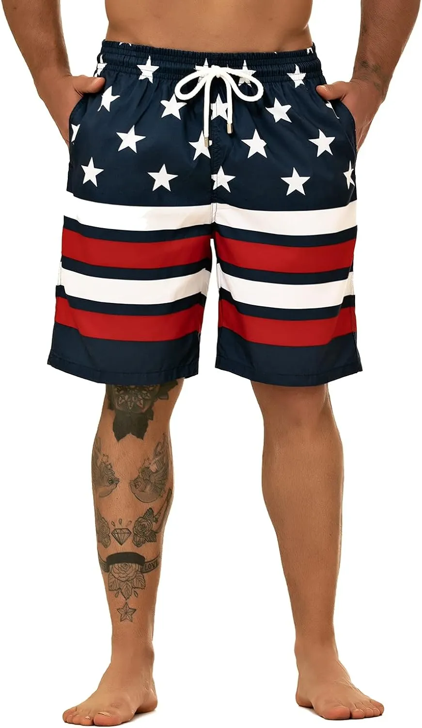 KAILUA SURF Big and Tall Mens Swim Trunks, 9" Mens Designer Bathing Suit Boardshorts