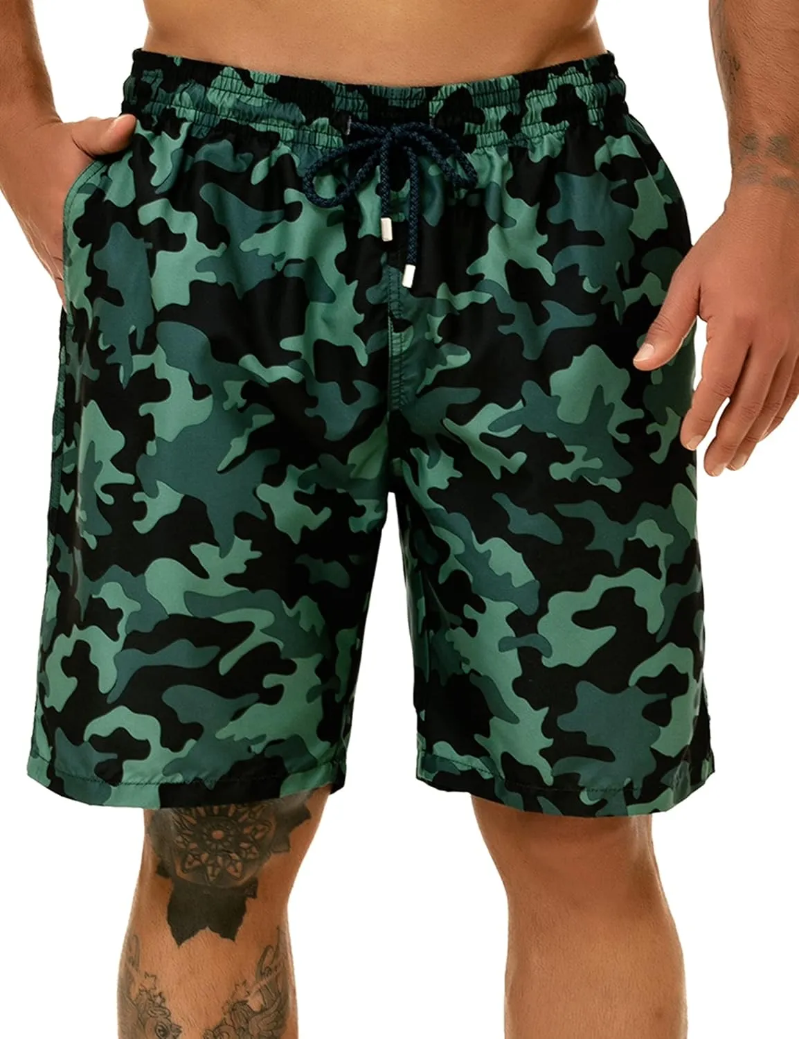 KAILUA SURF Big and Tall Mens Swim Trunks, 9" Mens Designer Bathing Suit Boardshorts