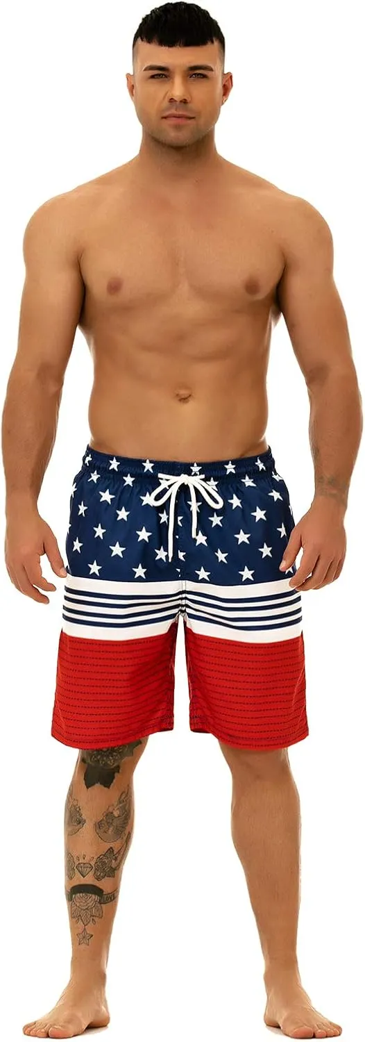 KAILUA SURF Big and Tall Mens Swim Trunks, 9" Mens Designer Bathing Suit Boardshorts