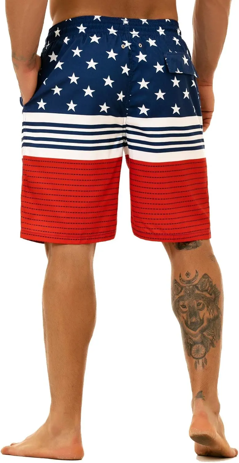KAILUA SURF Big and Tall Mens Swim Trunks, 9" Mens Designer Bathing Suit Boardshorts