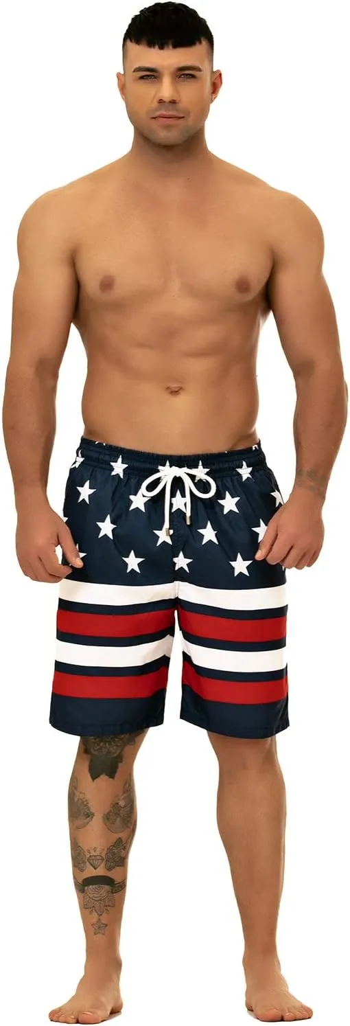 KAILUA SURF Big and Tall Mens Swim Trunks, 9" Mens Designer Bathing Suit Boardshorts