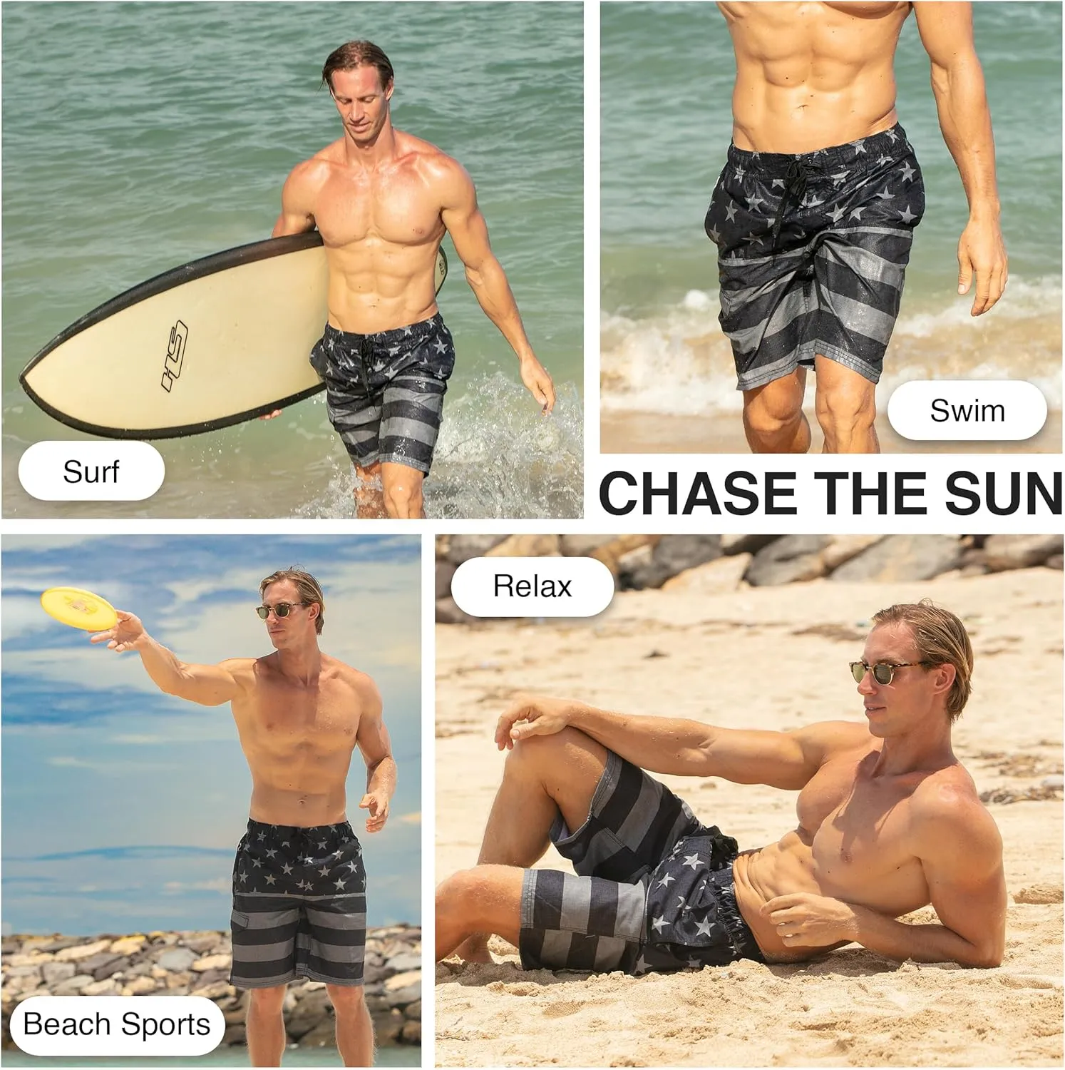 Kanu Surf Men's Infinite Swim Trunks (Regular & Extended Sizes)