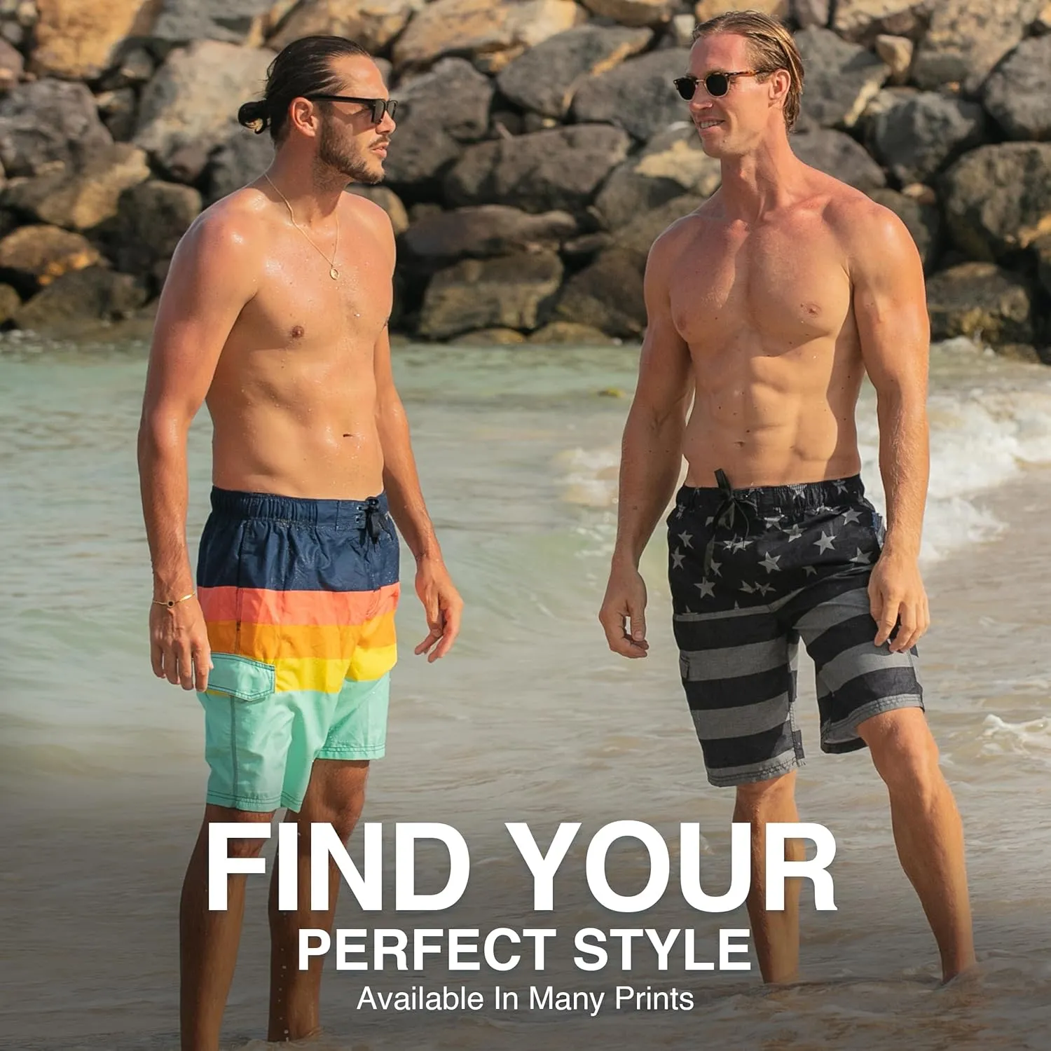 Kanu Surf Men's Infinite Swim Trunks (Regular & Extended Sizes)
