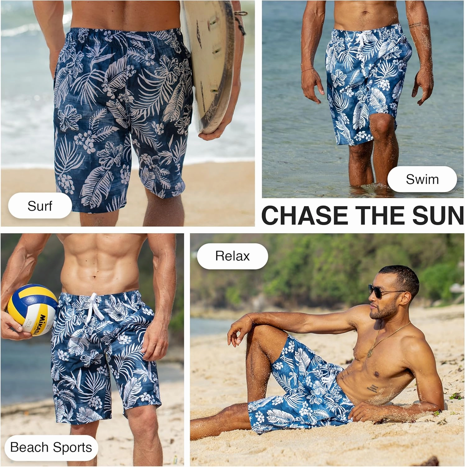 Kanu Surf Men's Wade Trunks Quick-Dry Swim Shorts, 5.5 C 9 Inch Inseam (Regular & Extended Sizes)