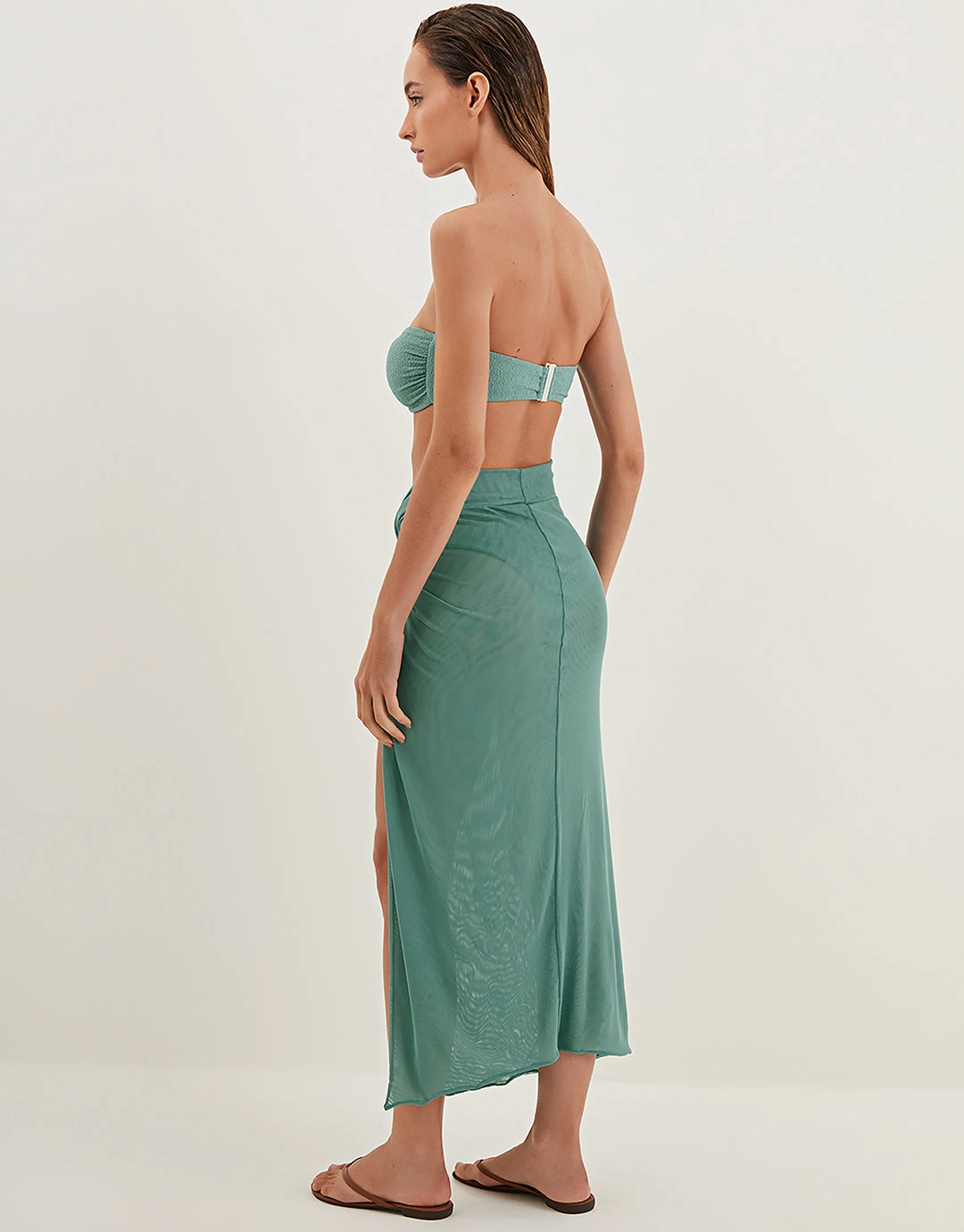 Karen Midi Skirt - Seaglass