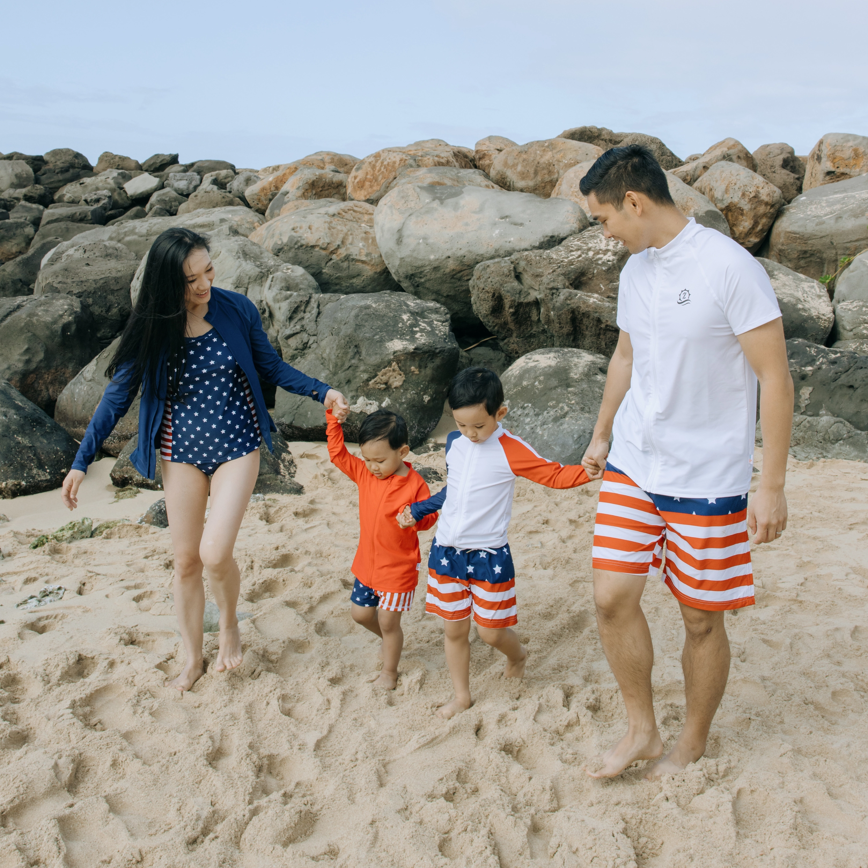 Kids Euro Swim Shorties | "Americana"