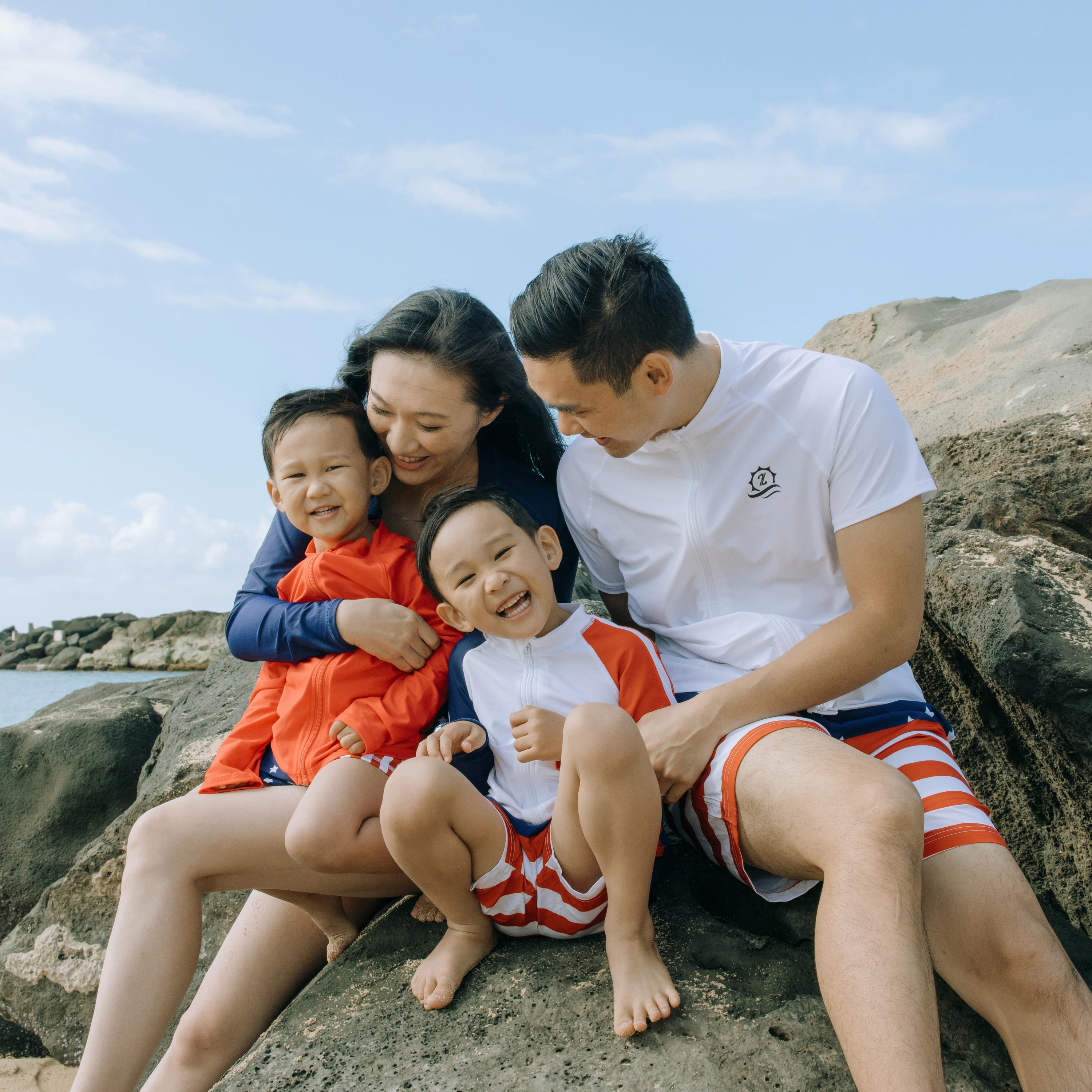Kids Euro Swim Shorties | "Americana"