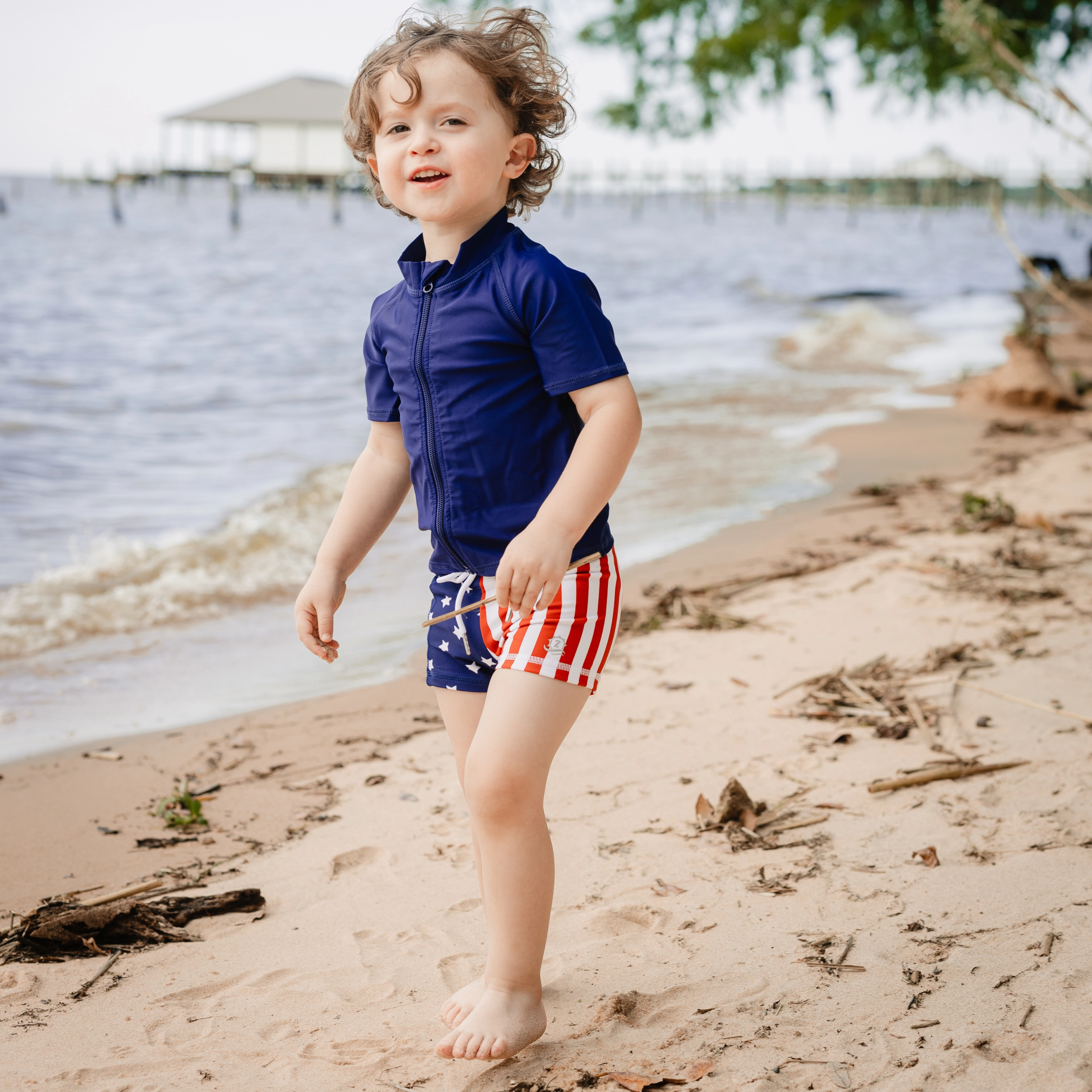 Kids Euro Swim Shorties | "Americana"