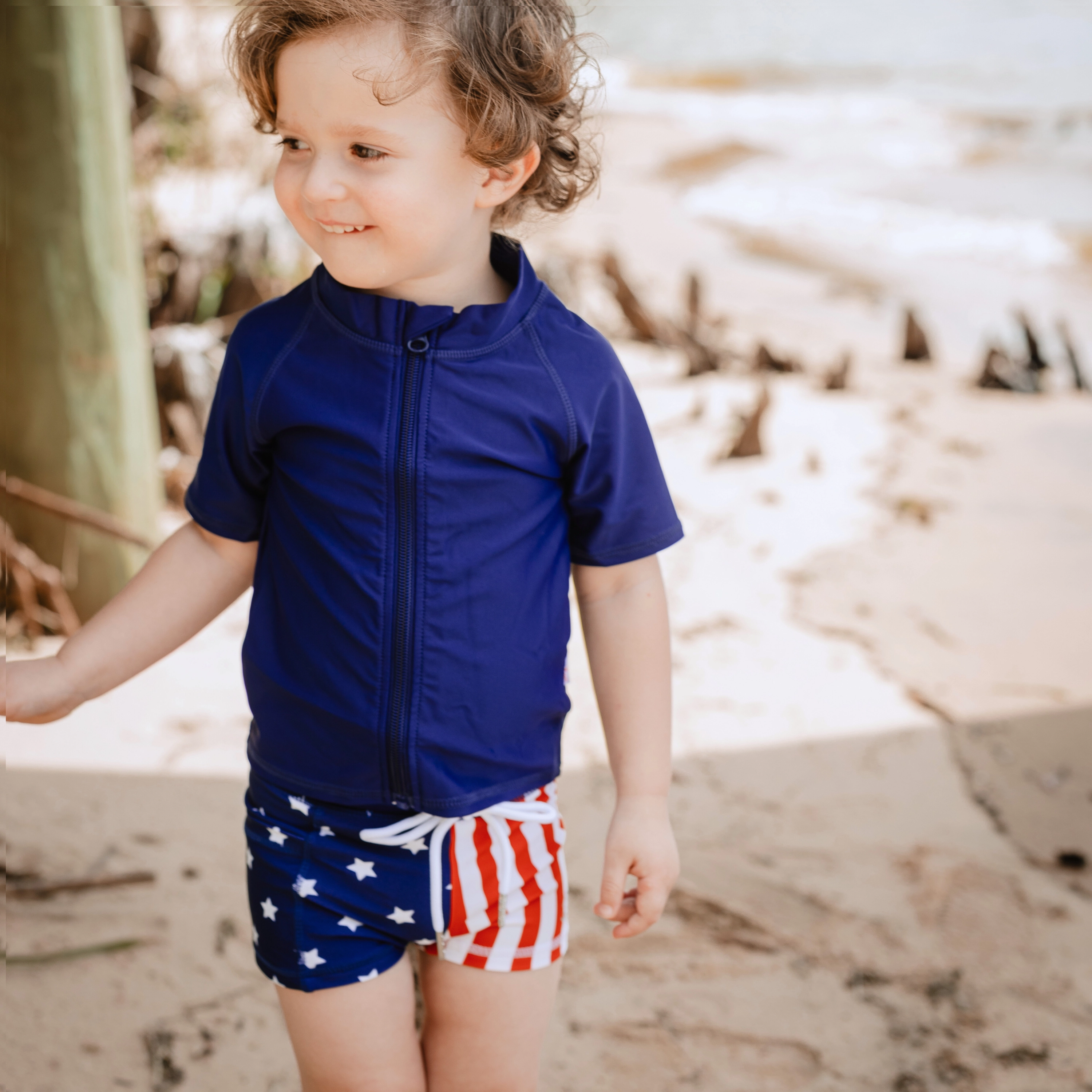 Kids Euro Swim Shorties | "Americana"