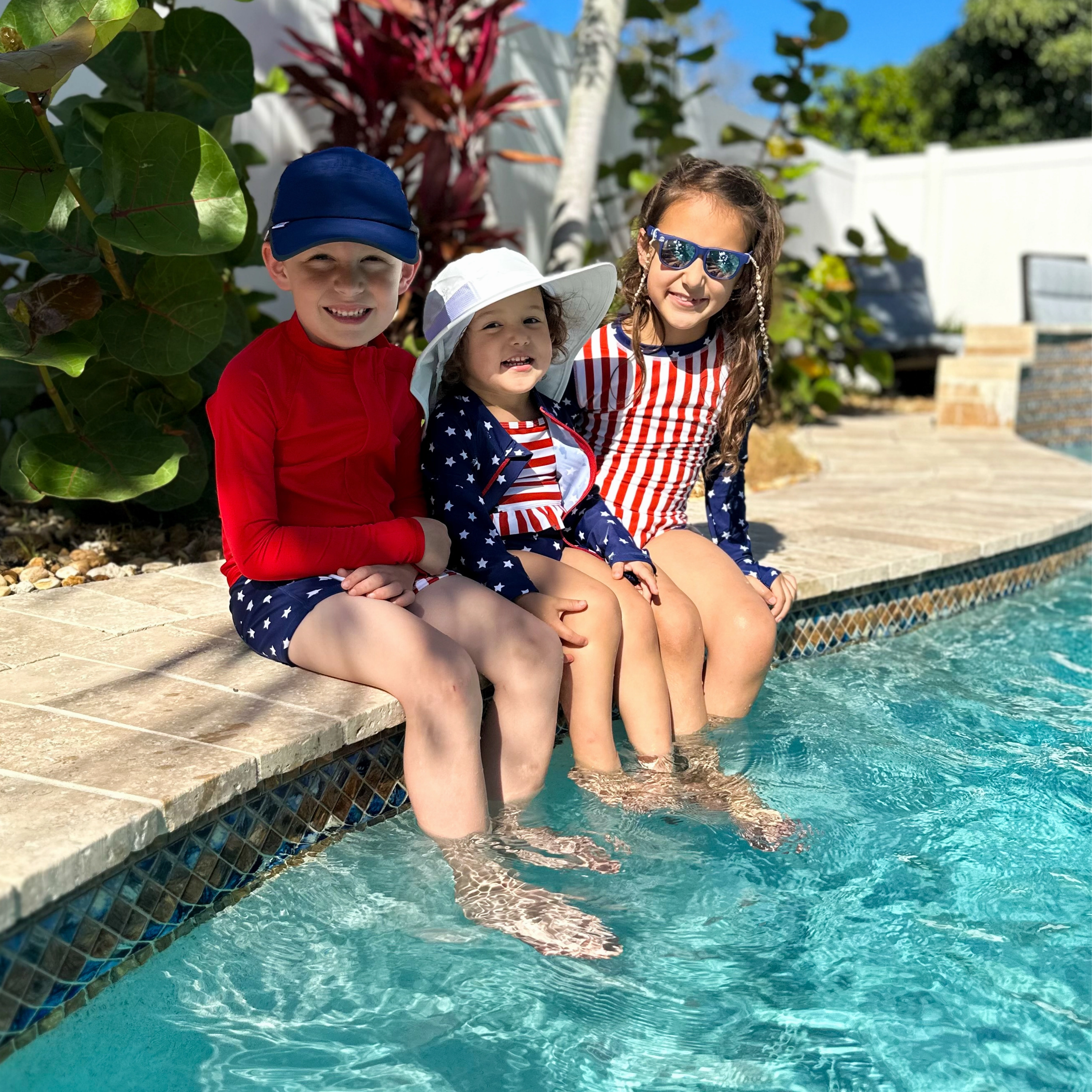 Kids Euro Swim Shorties | "Americana"