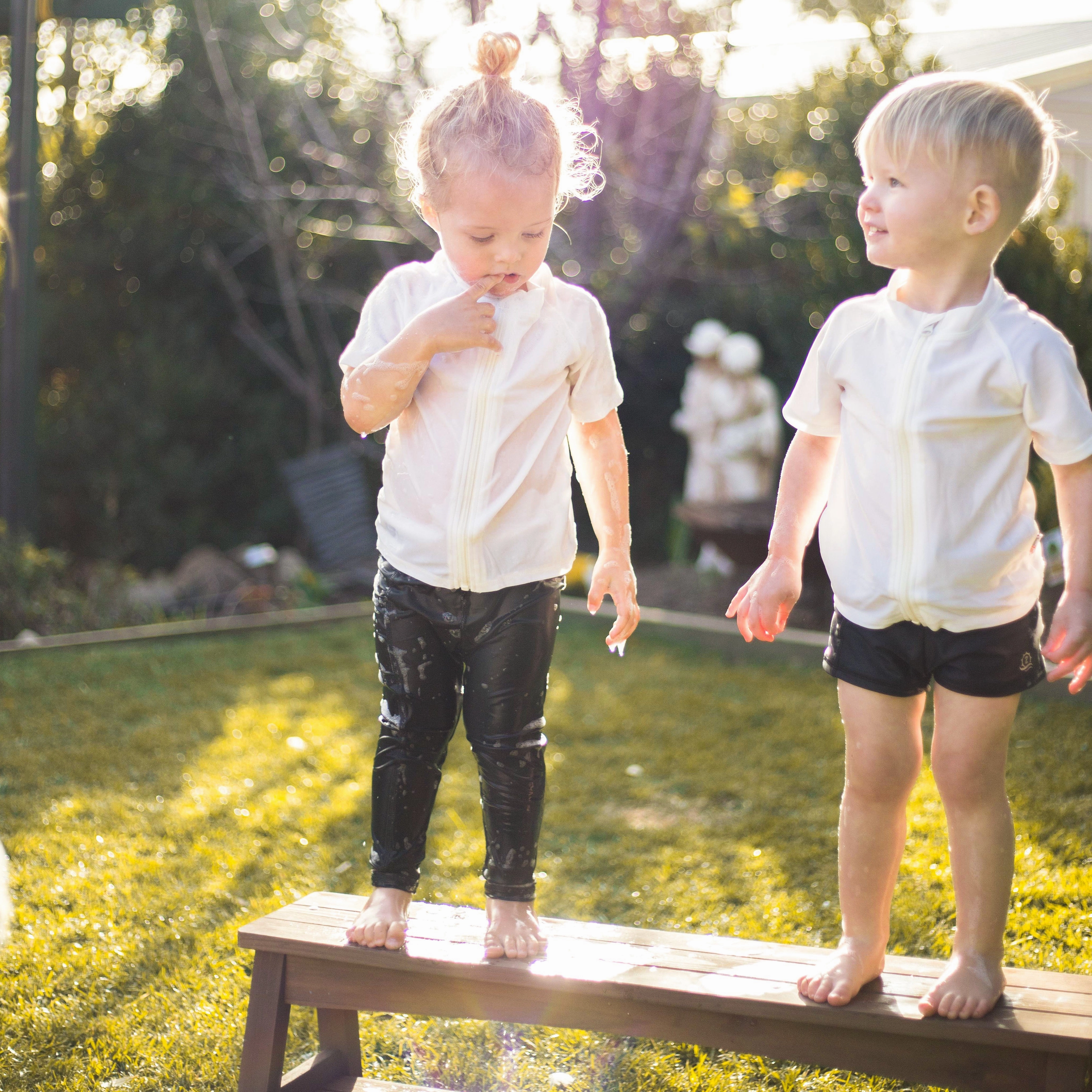 Kids Euro Swim Shorties | "Black"