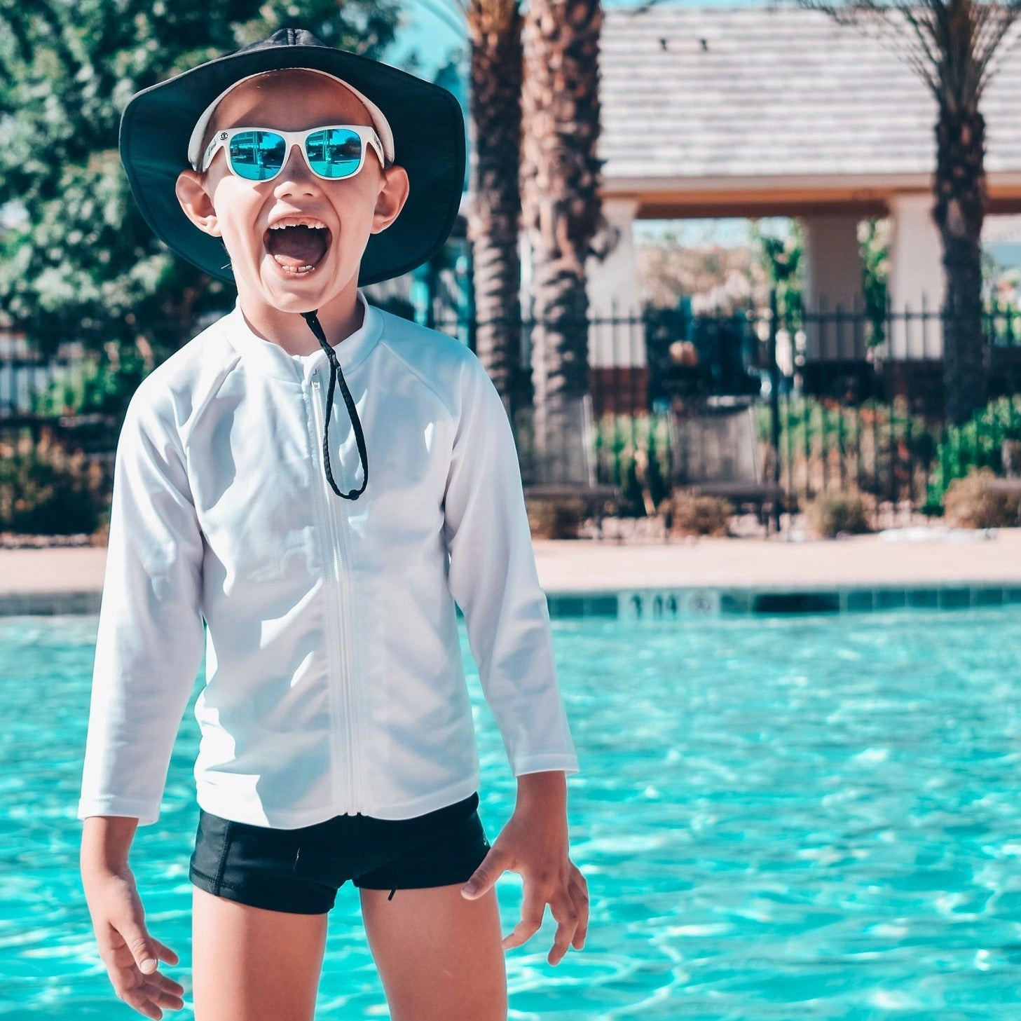 Kids Euro Swim Shorties | "Black"