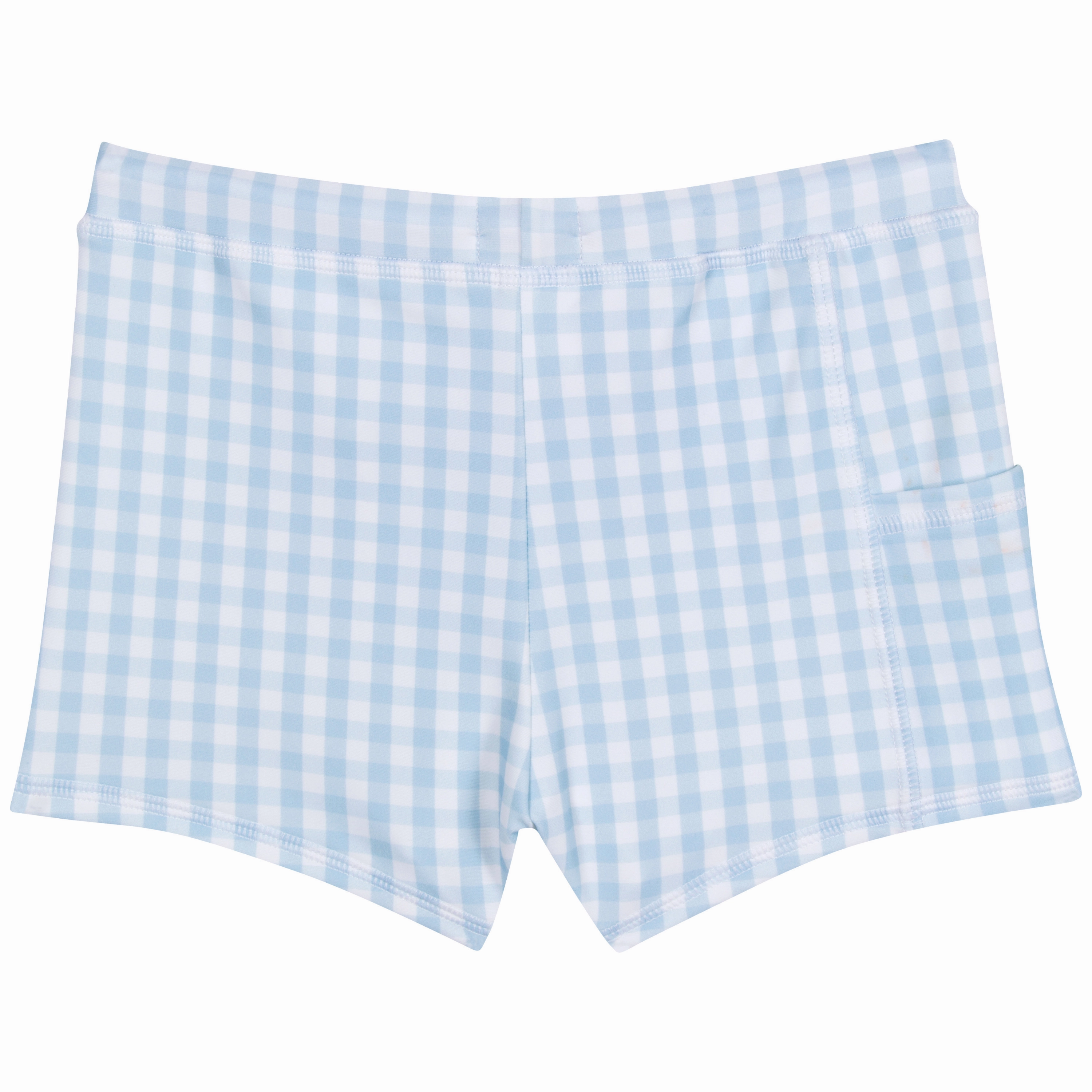 Kids Euro Swim Shorties | "Blue Gingham"