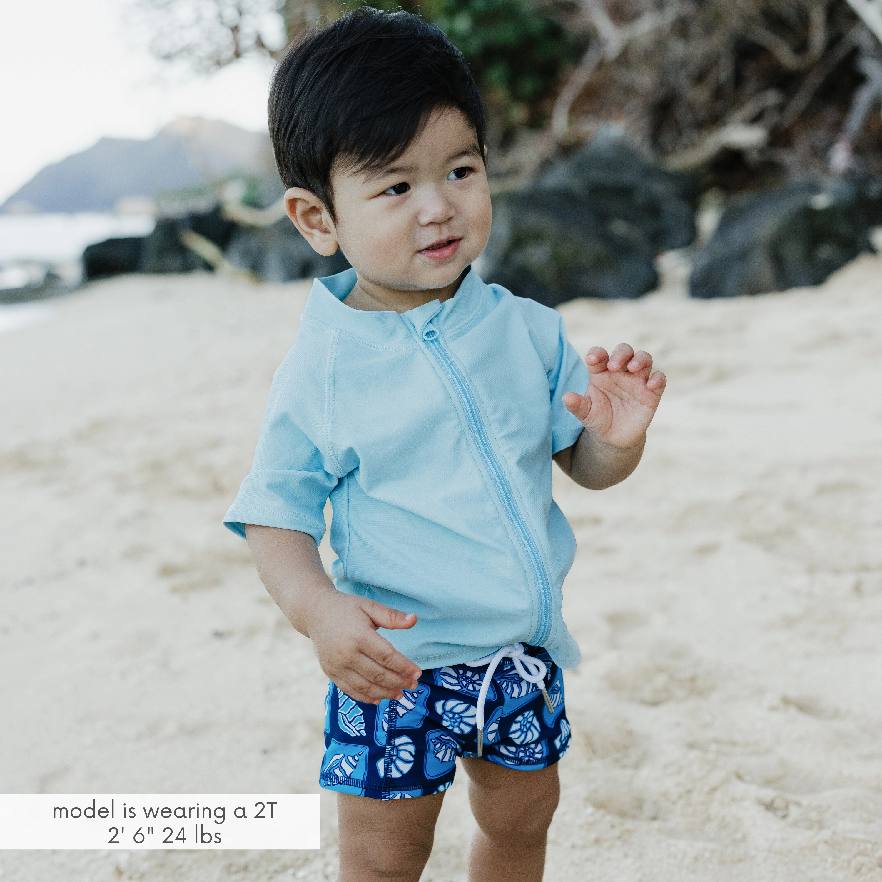Kids Euro Swim Shorties | "Coastal"