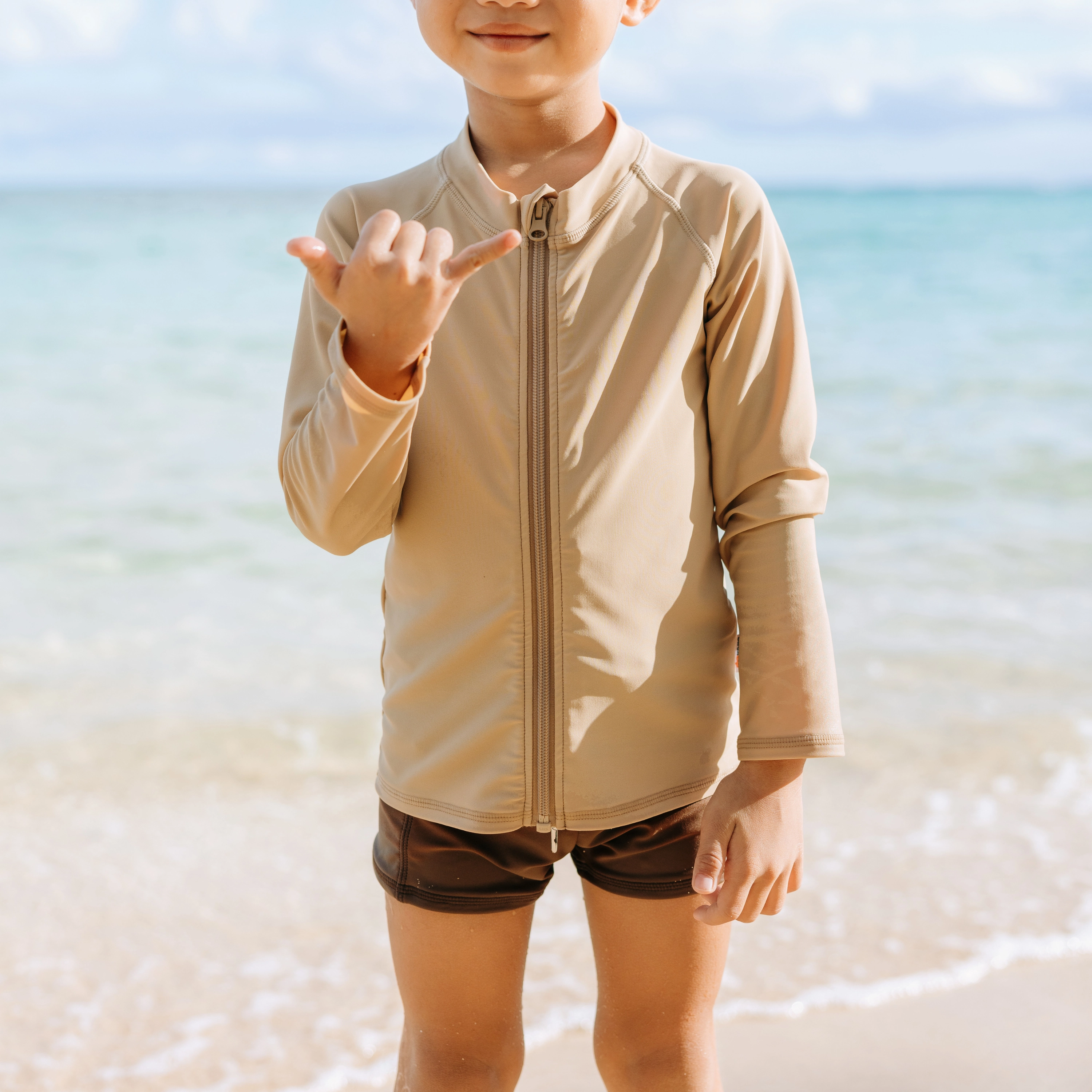 Kids Euro Swim Shorties | "Cold Brew"