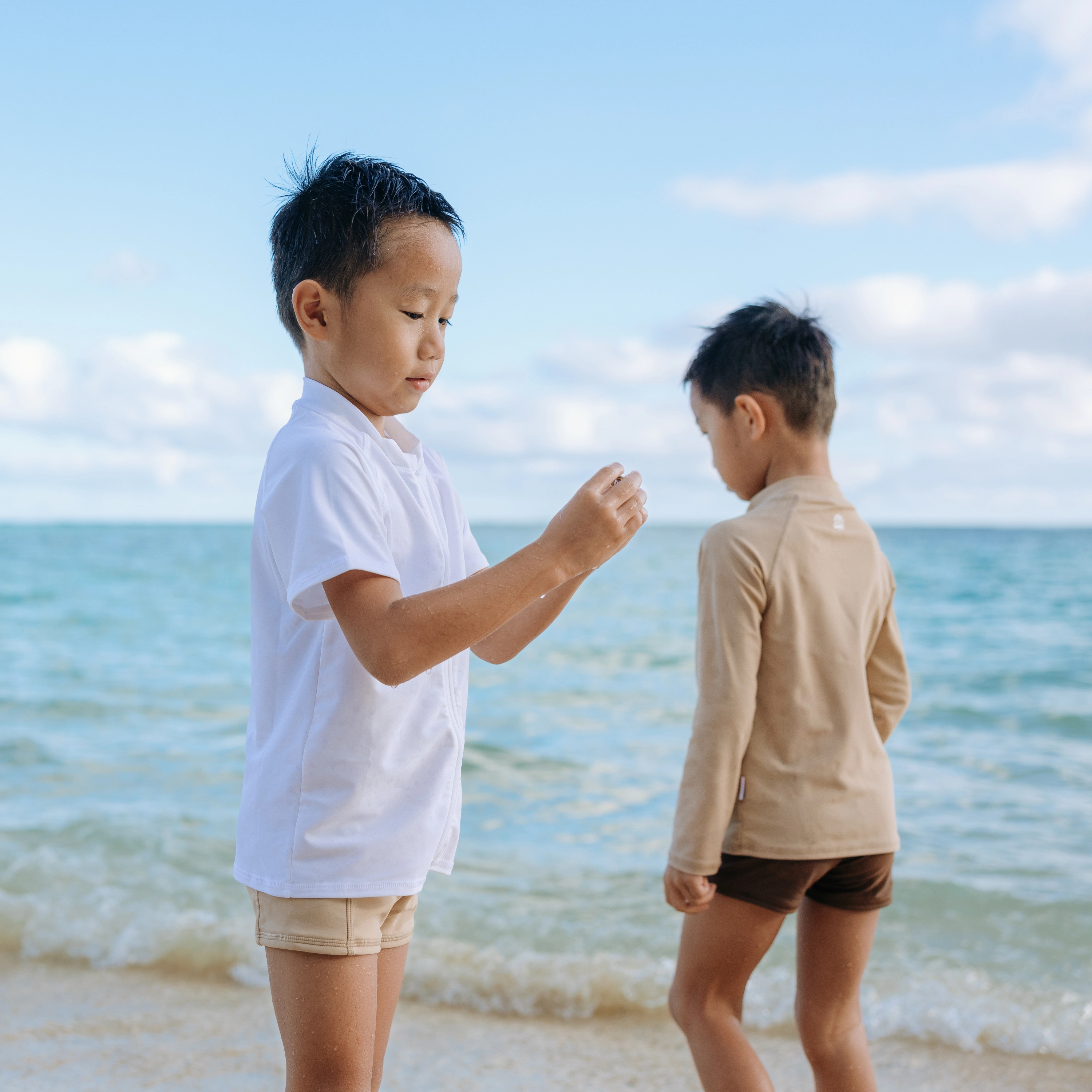 Kids Euro Swim Shorties | "Cold Brew"