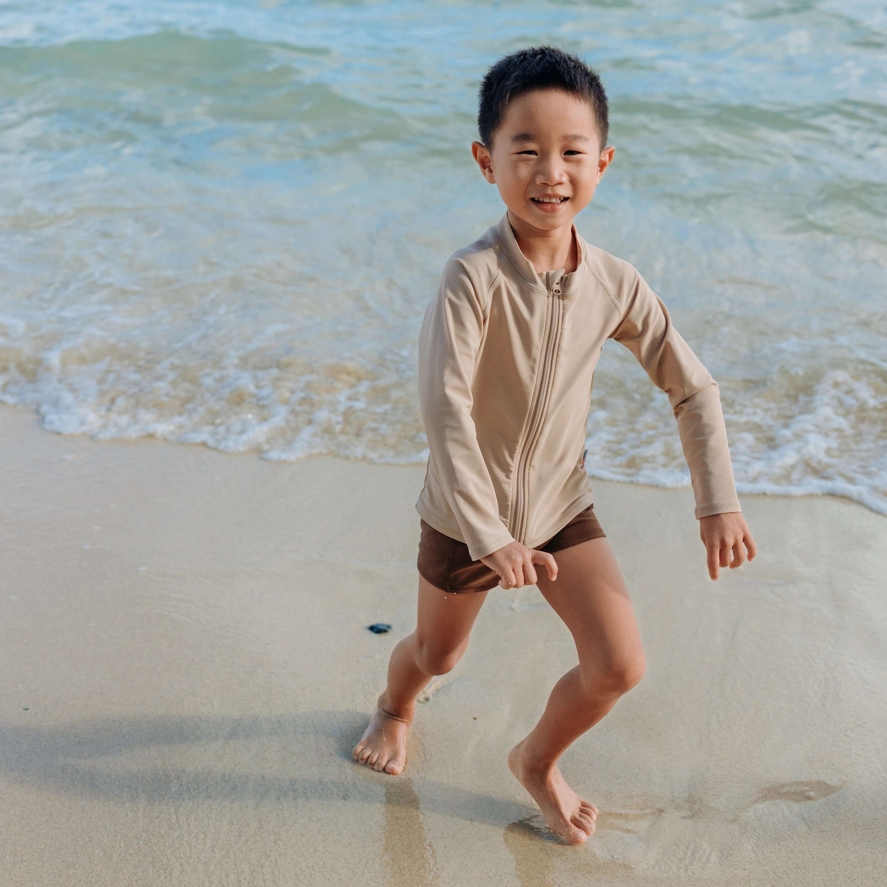 Kids Euro Swim Shorties | "Cold Brew"