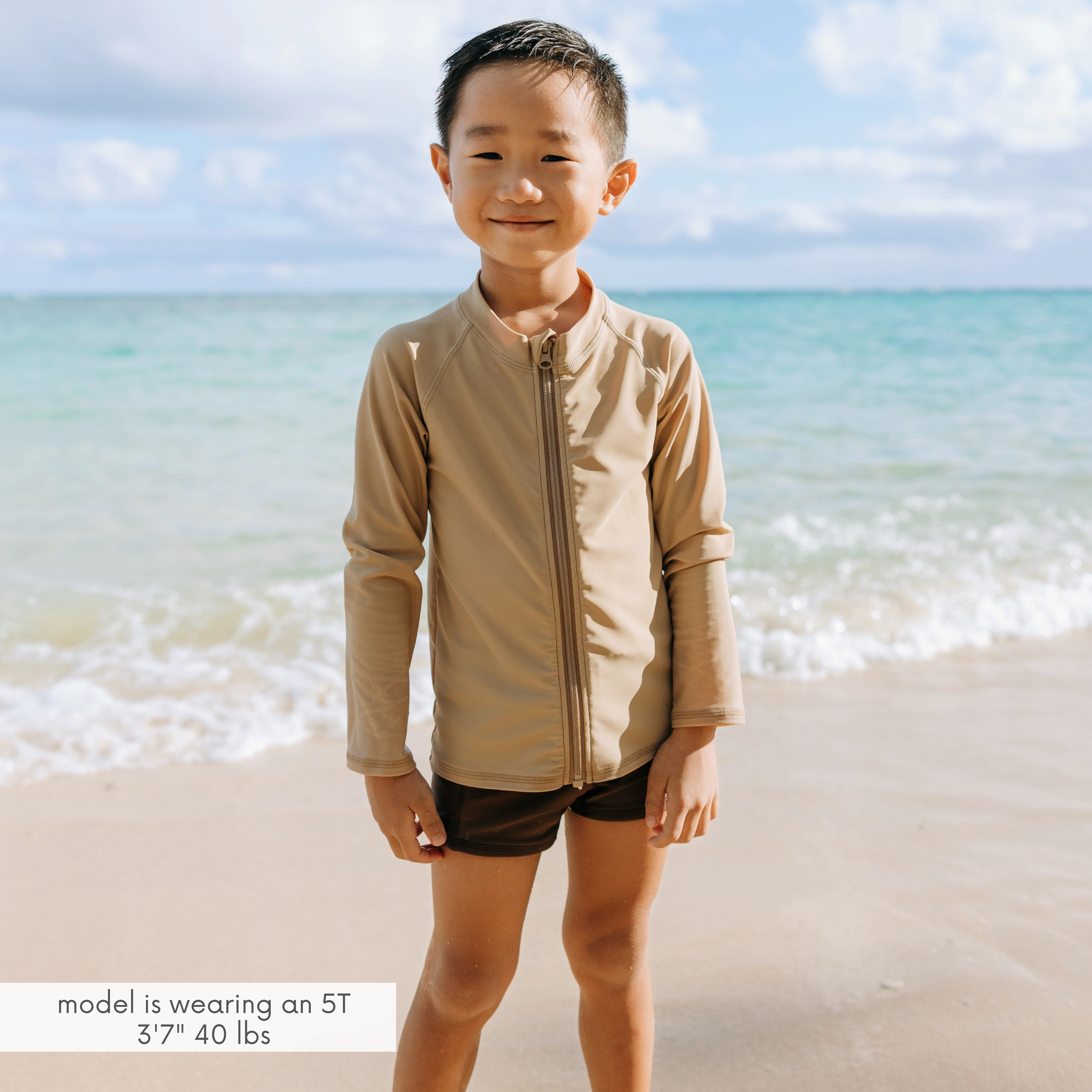 Kids Euro Swim Shorties | "Cold Brew"