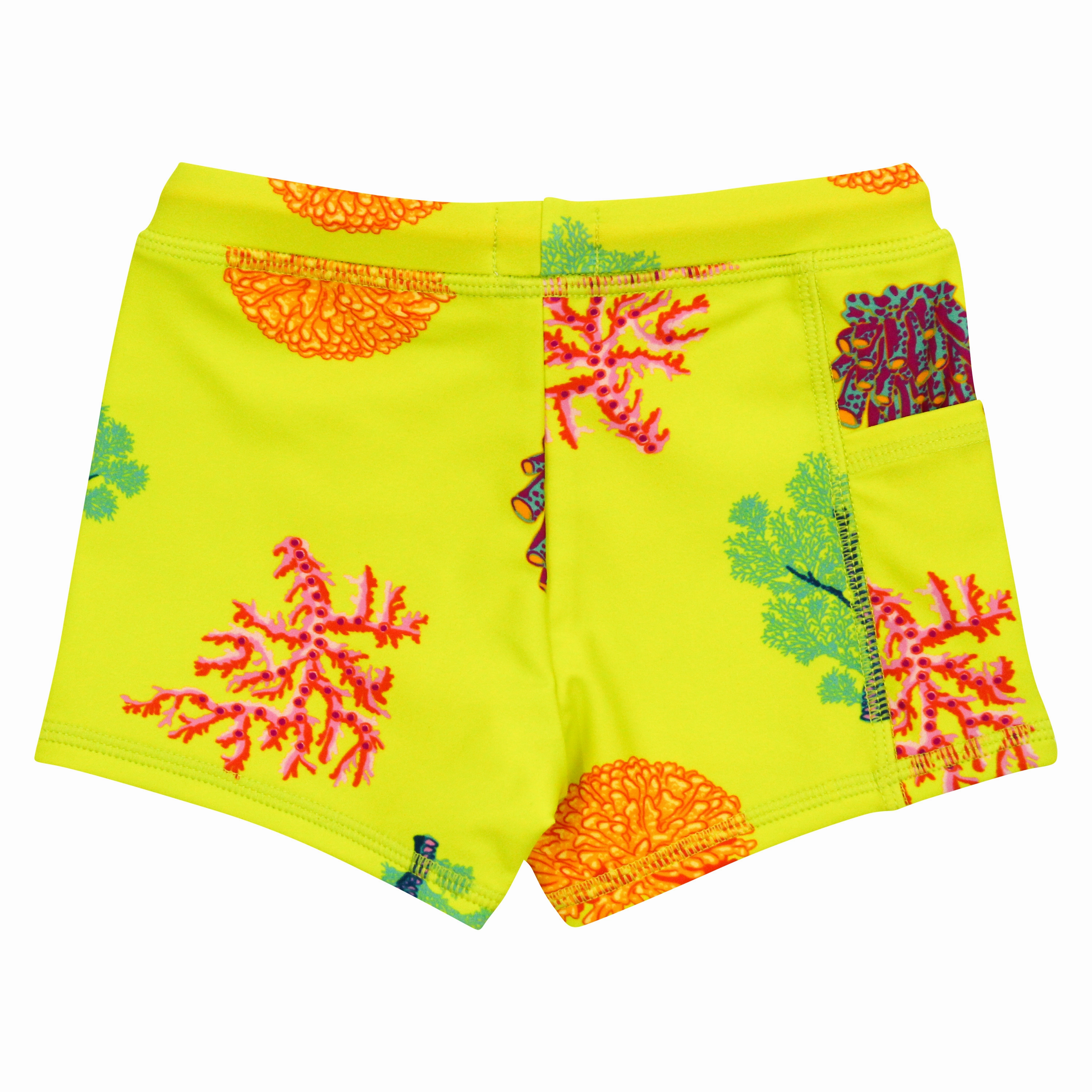 Kids Euro Swim Shorties | "Coral"